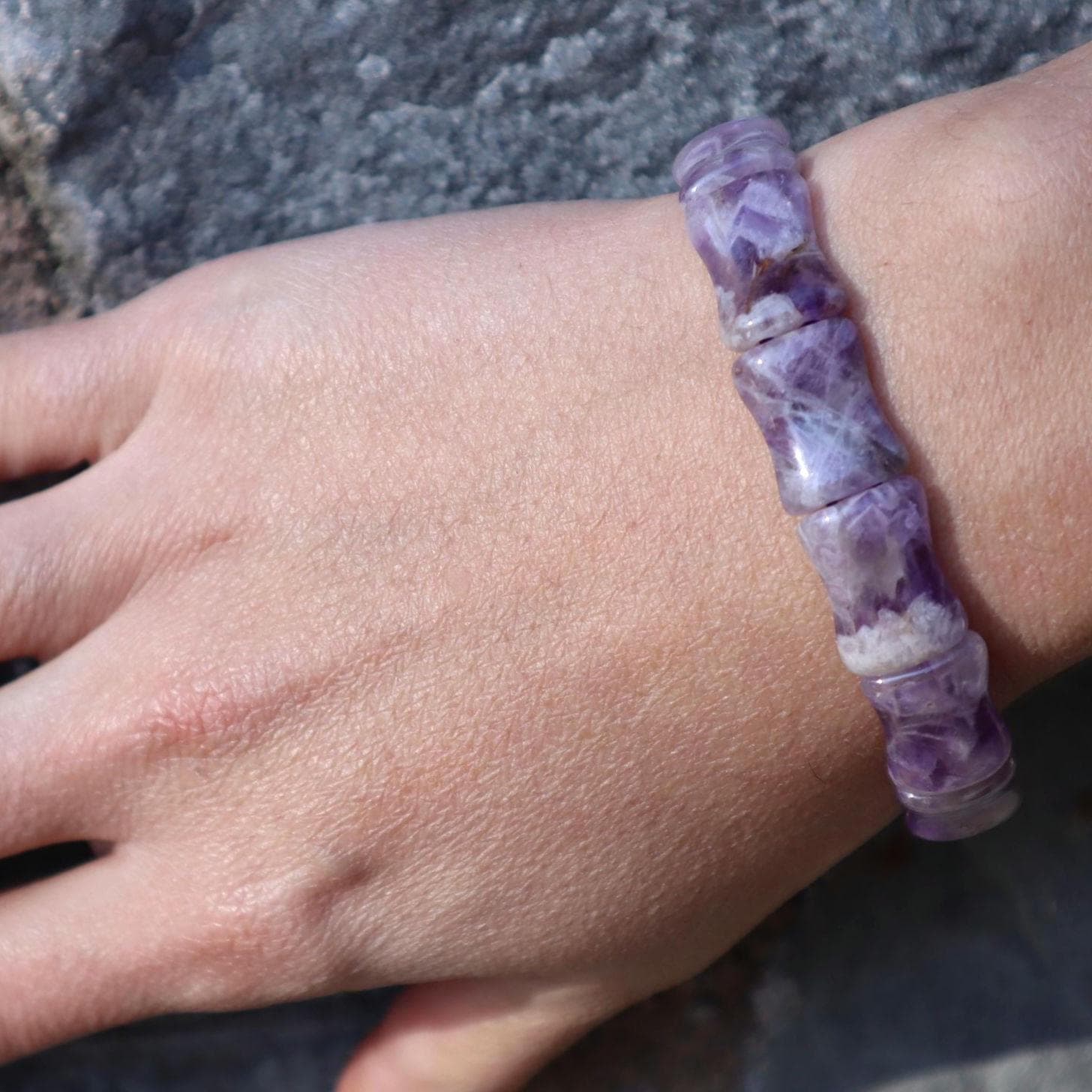 Amethyst Bracelet Natural Purple Gemstone Beaded Bracelet Minimalist Crystal Jewelry - image 3