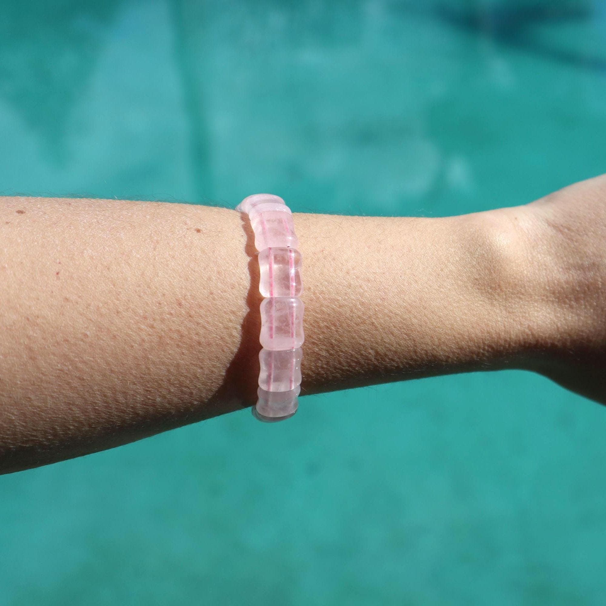 Natural Rose Quartz Bracelet – Pink Crystal Beaded Bracelet for Love, Self-Love & Emotional Healing - image 3