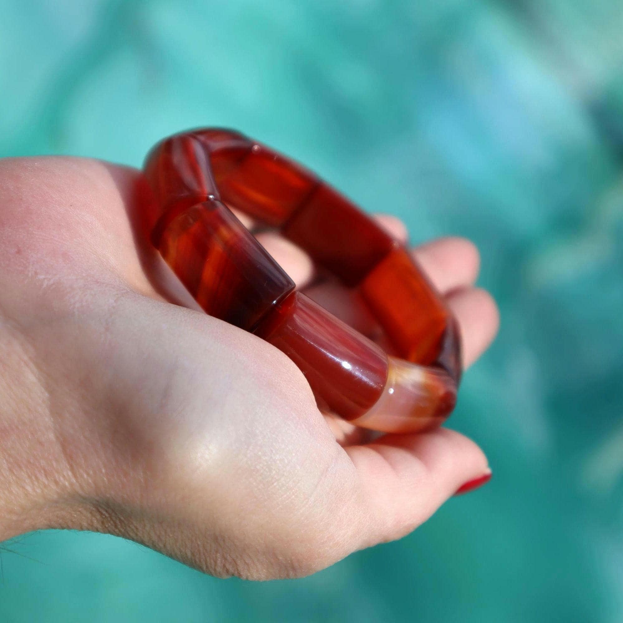 Brown Agate Bracelet | Natural Stone, Energy, Handmade Jewelry