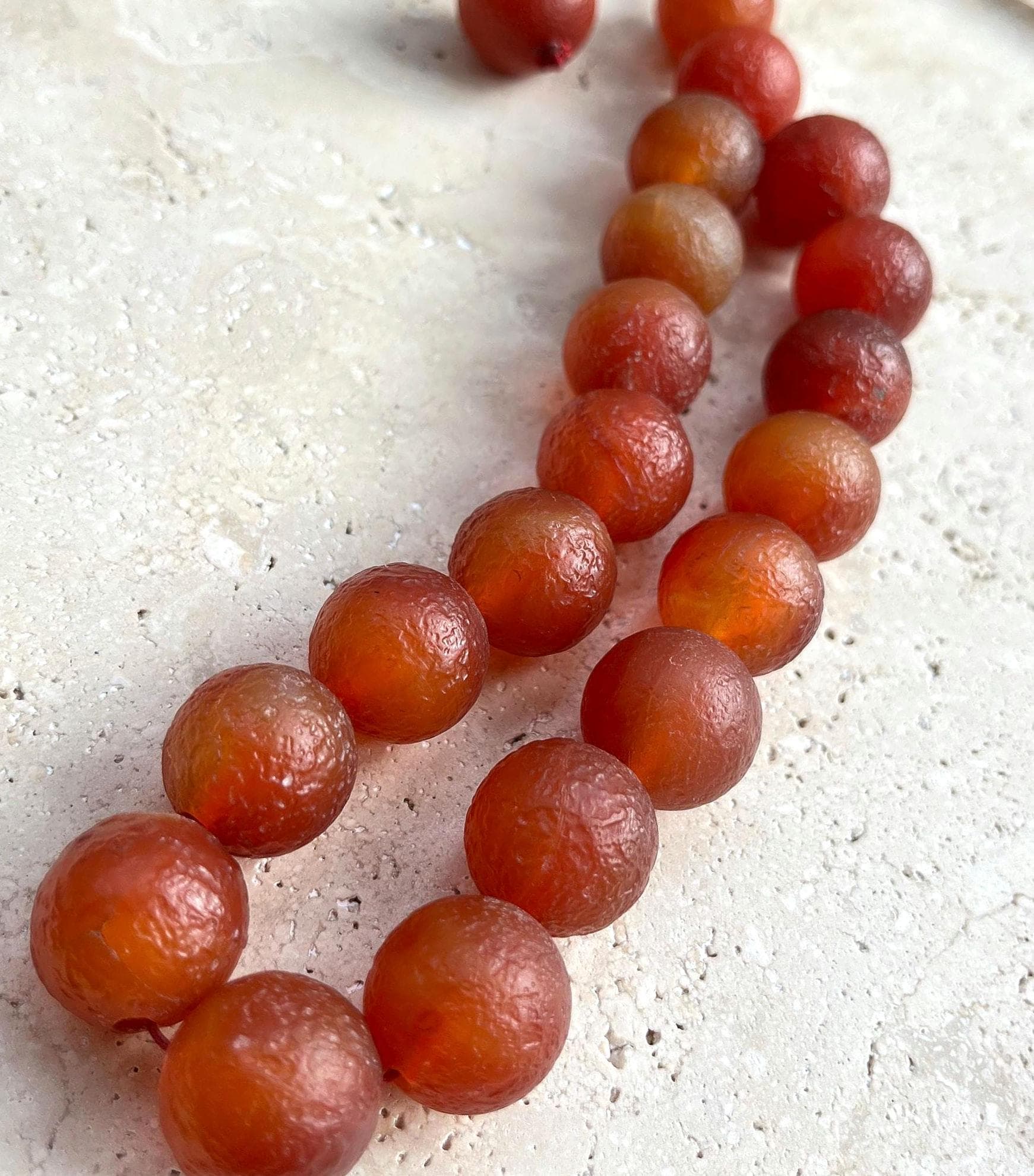 Collector’s Large Agate Tasbih | Handmade Islamic Prayer Beads | Natural Gemstone | 17 mm