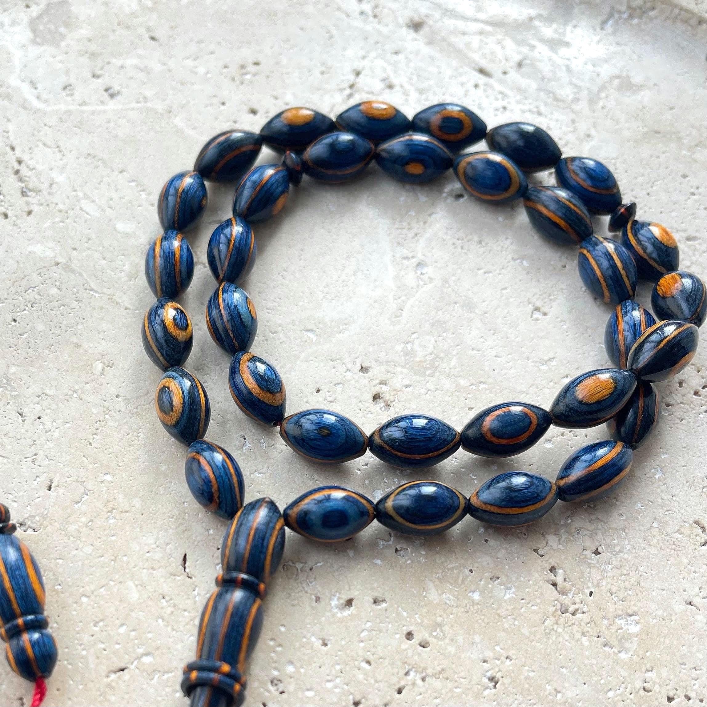 Handcrafted Camphor Wood Tasbih: Islamic Prayer Beads with Red Accents - image 4