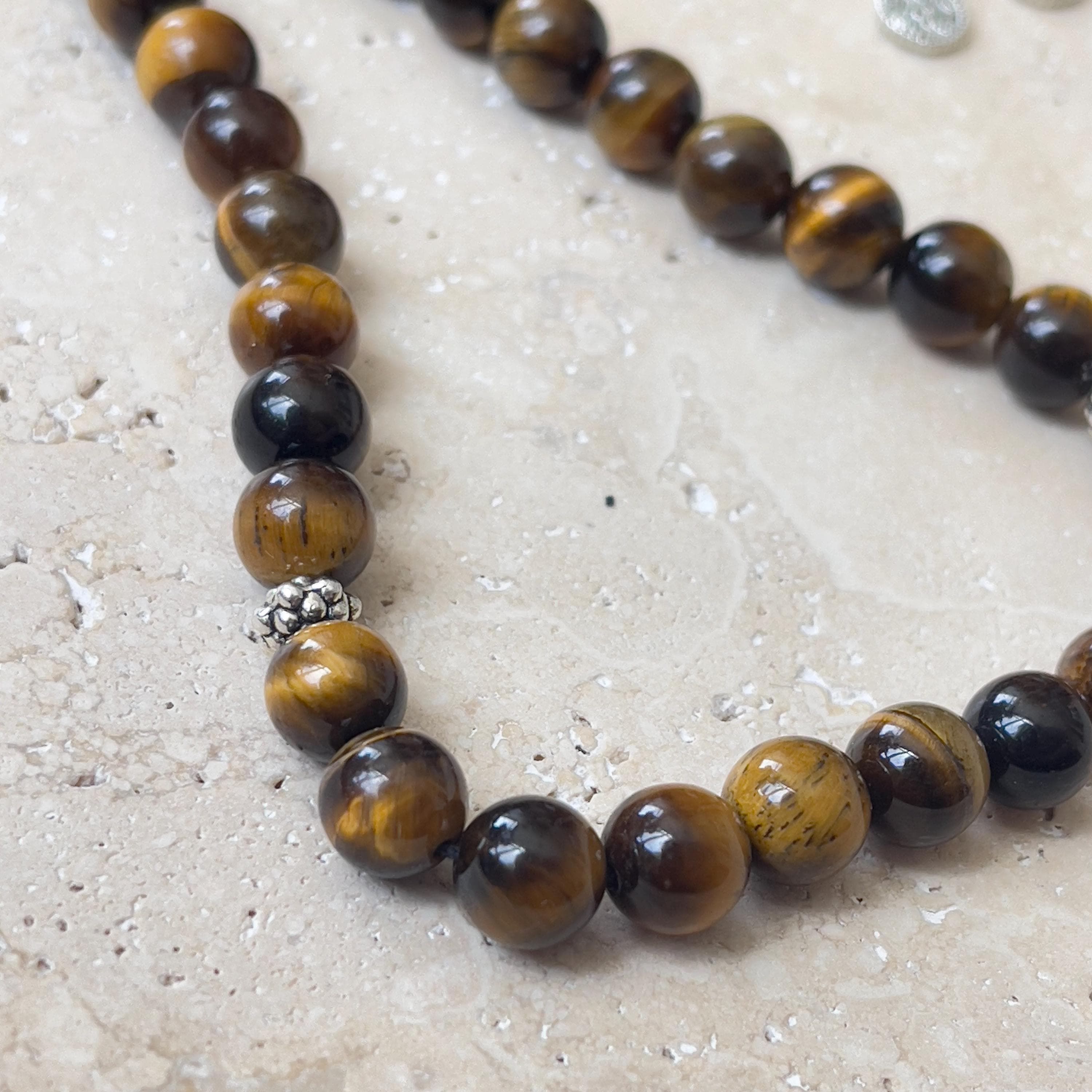 Brown Tiger Eye Islamic Prayer Beads: 33-Bead Gemstone Tasbih - image 3