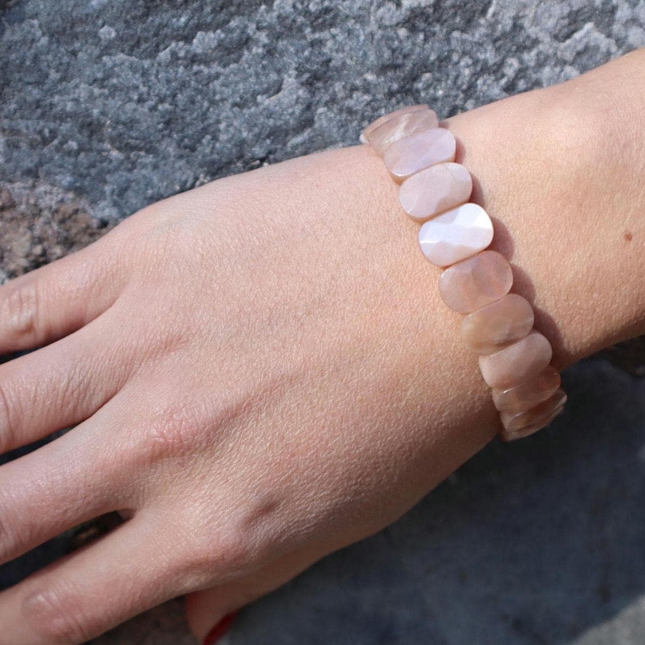 Taupe Gray Agate Stone Bracelet – Natural Beaded Bracelet, Earth Tone Jewelry - image 3