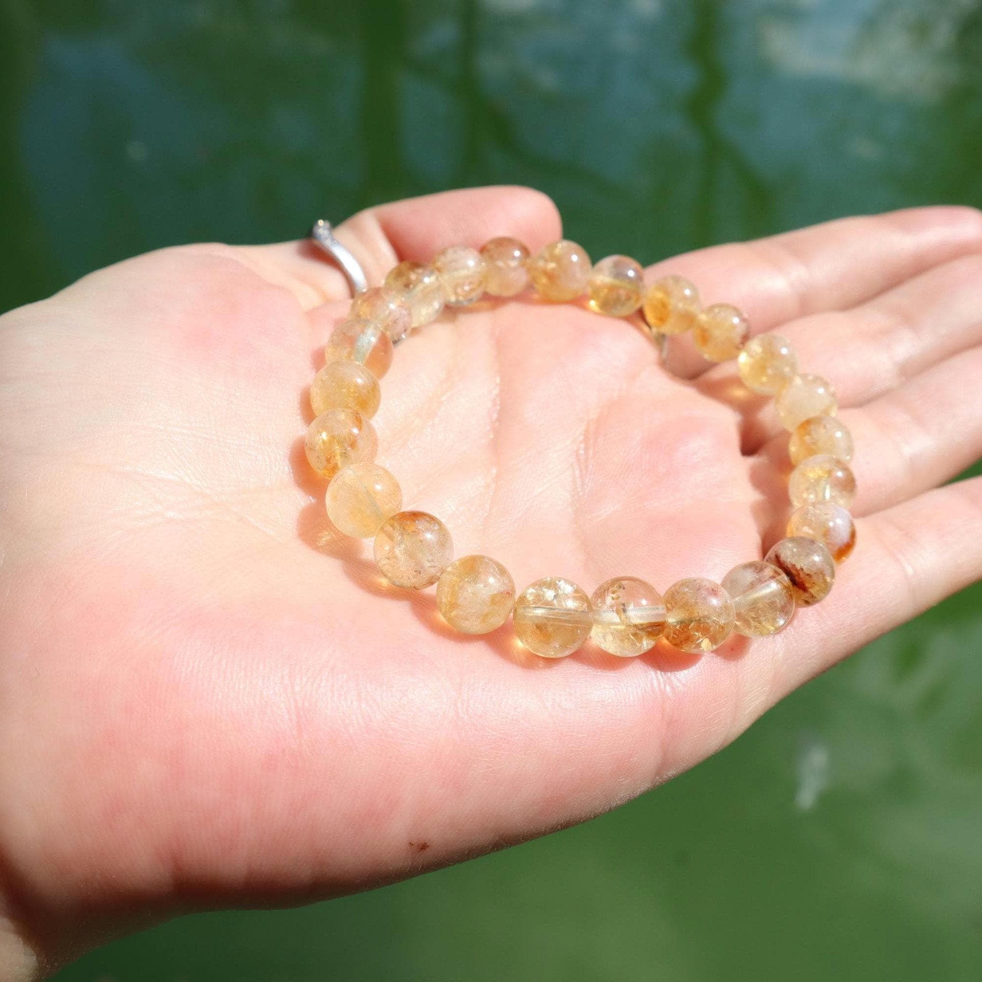 Natural Citrine Beaded Bracelet – Minimal Yellow Gemstone Jewelry - image 4