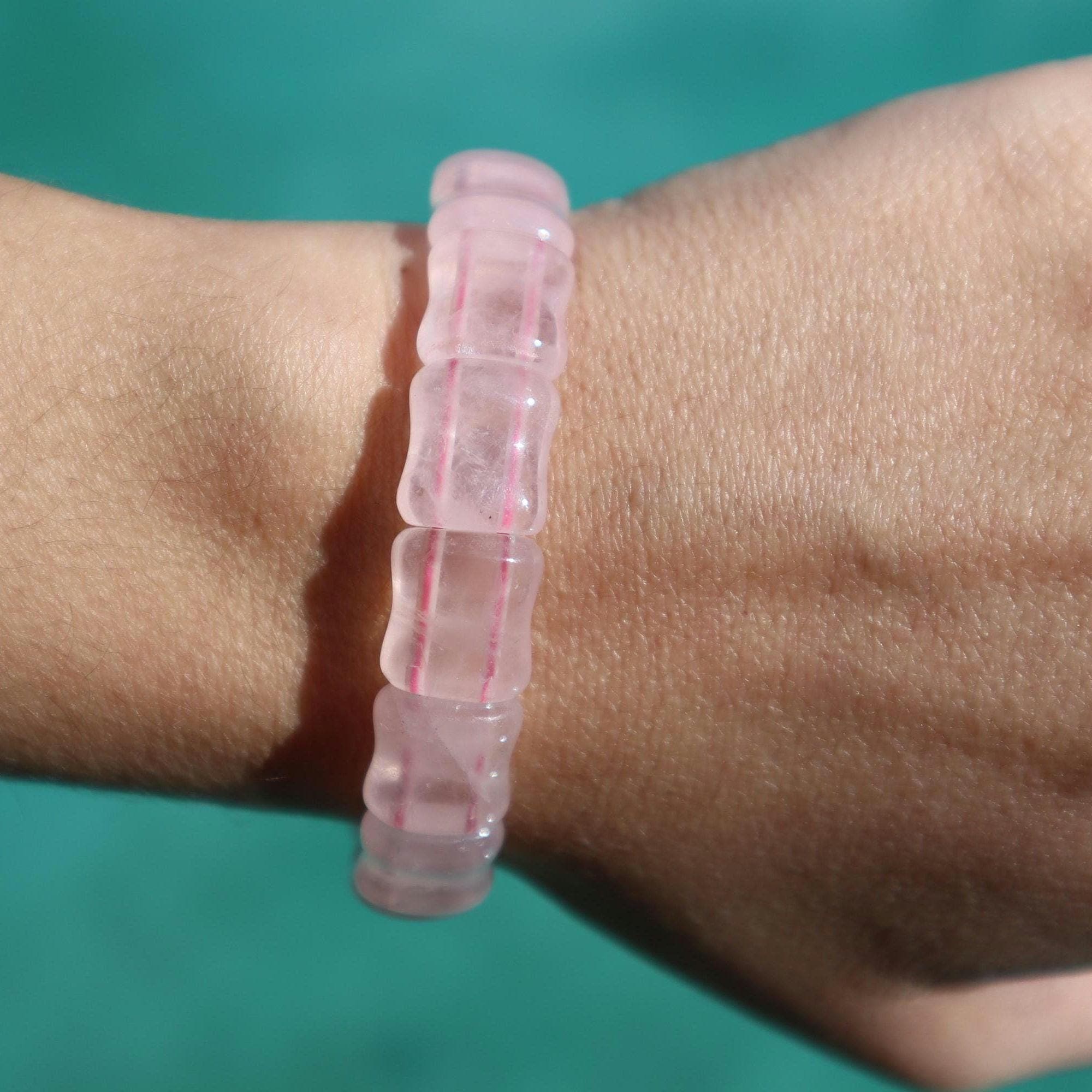 Natural Rose Quartz Bracelet – Pink Crystal Beaded Bracelet for Love, Self-Love & Emotional Healing - image 5