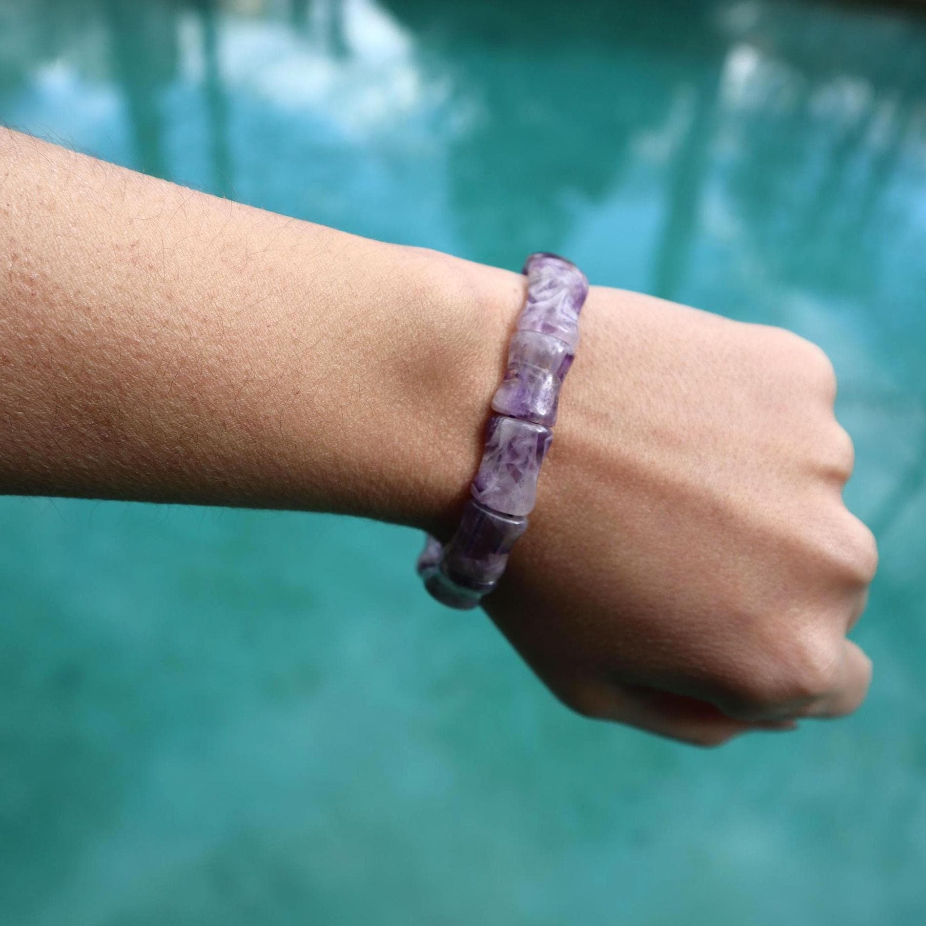 Amethyst Bracelet Natural Purple Gemstone Beaded Bracelet Minimalist Crystal Jewelry - image 4