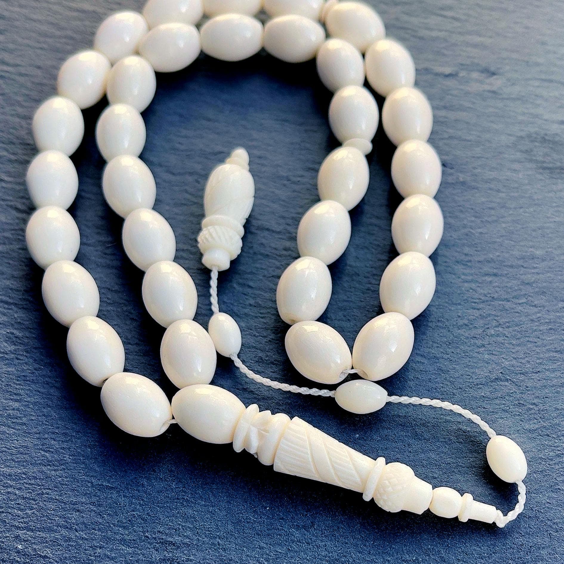 Handcrafted Camel Bone Tasbih | Islamic Prayer Beads | 33 Bead