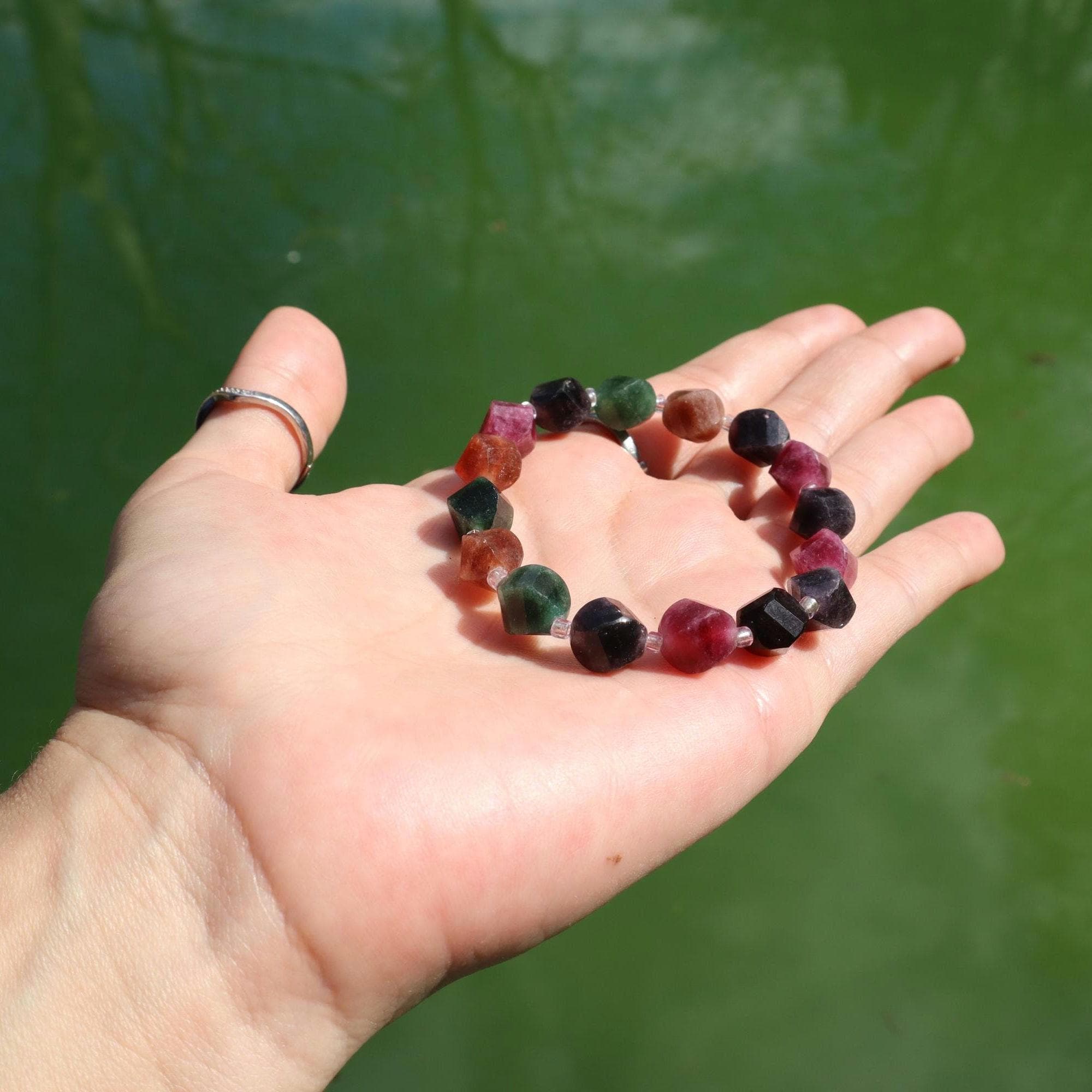 Multicolor Natural Quartz Beaded Bracelet – Minimalist Gemstone Jewelry - image 4