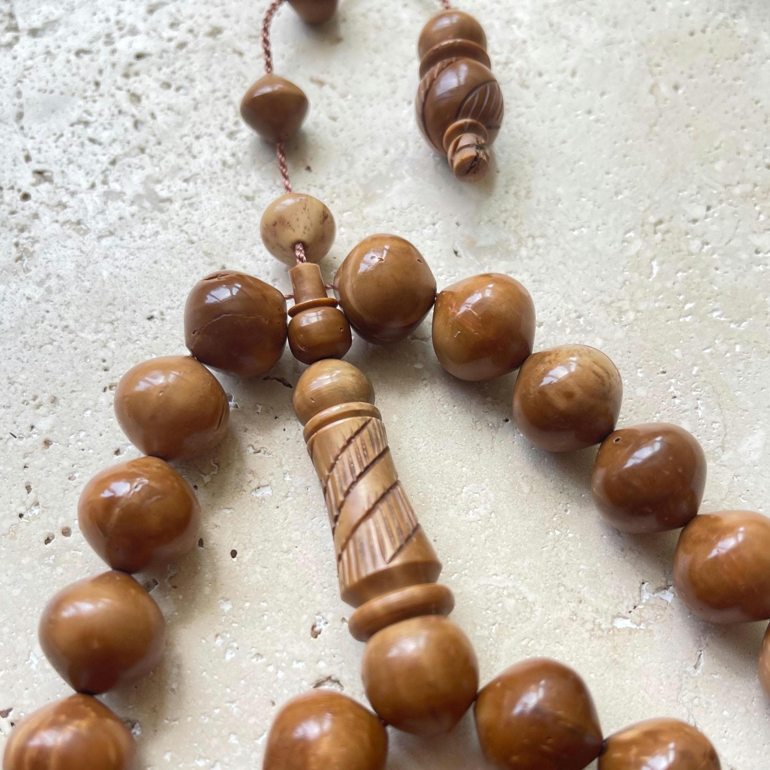 Handcrafted Kuka Wood Islamic Prayer Beads | 33-Bead Tasbih, 13mm - image 5