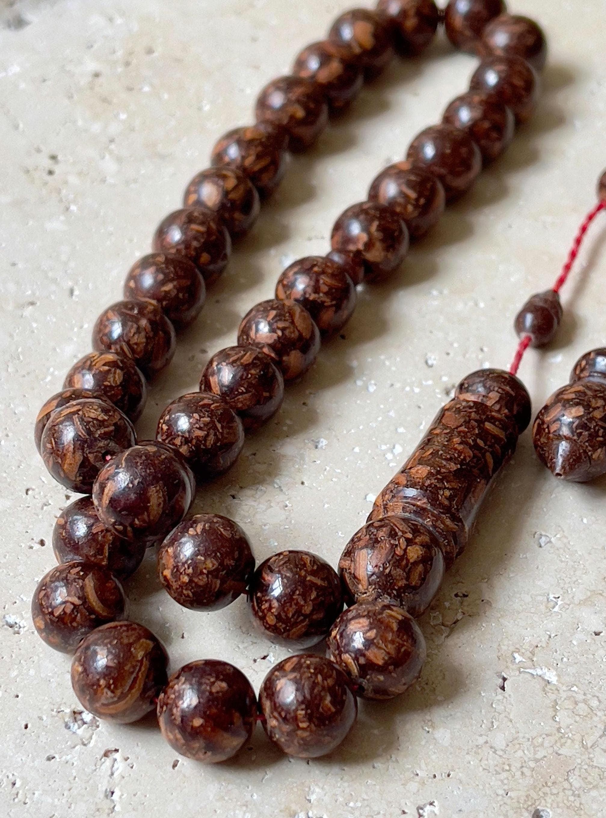 Scented Cinnamon Wood Tasbih | Islamic Prayer Beads | 33 Bead | 11 mm - image 3