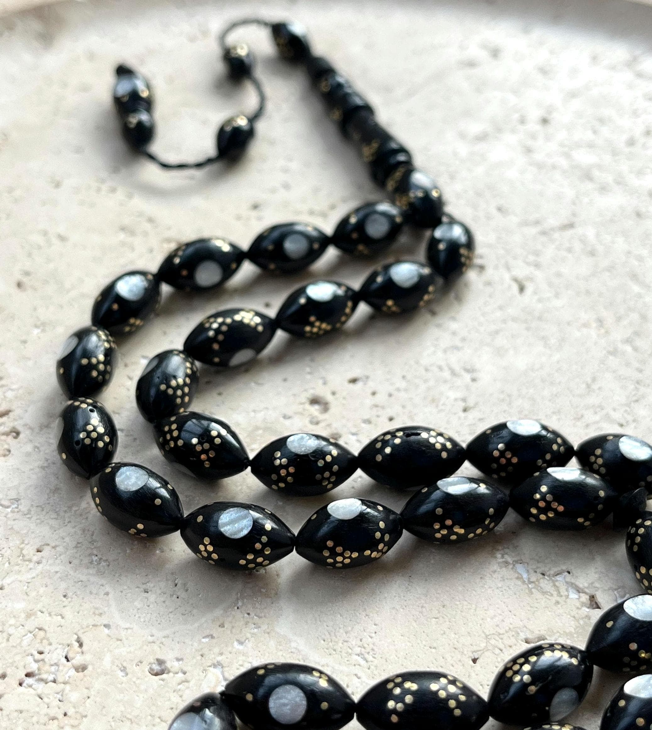 Hand-Carved Kuka Wood Tasbih | 33 Islamic Prayer Beads (7x12 mm) - image 3