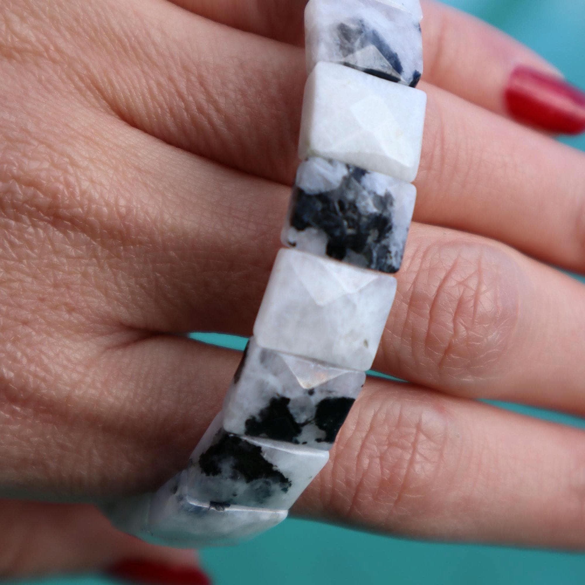 Moonstone Bracelet – Natural Gemstone Bead Bracelet, Elegant Crystal Jewelry