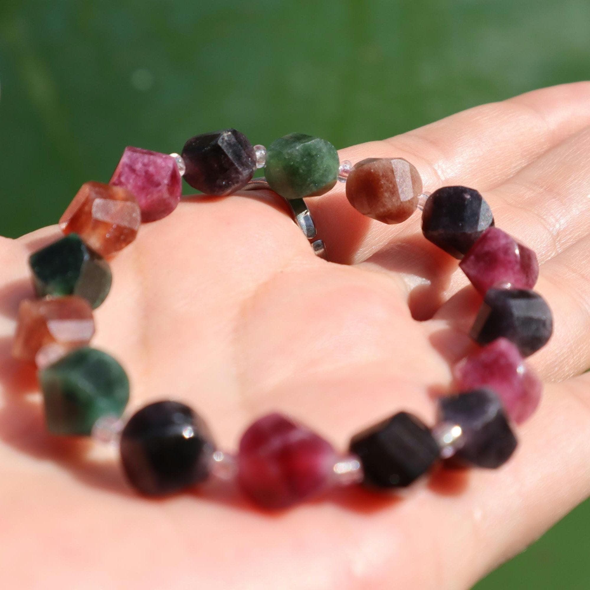 Multicolor Natural Quartz Beaded Bracelet – Minimalist Gemstone Jewelry - image 5