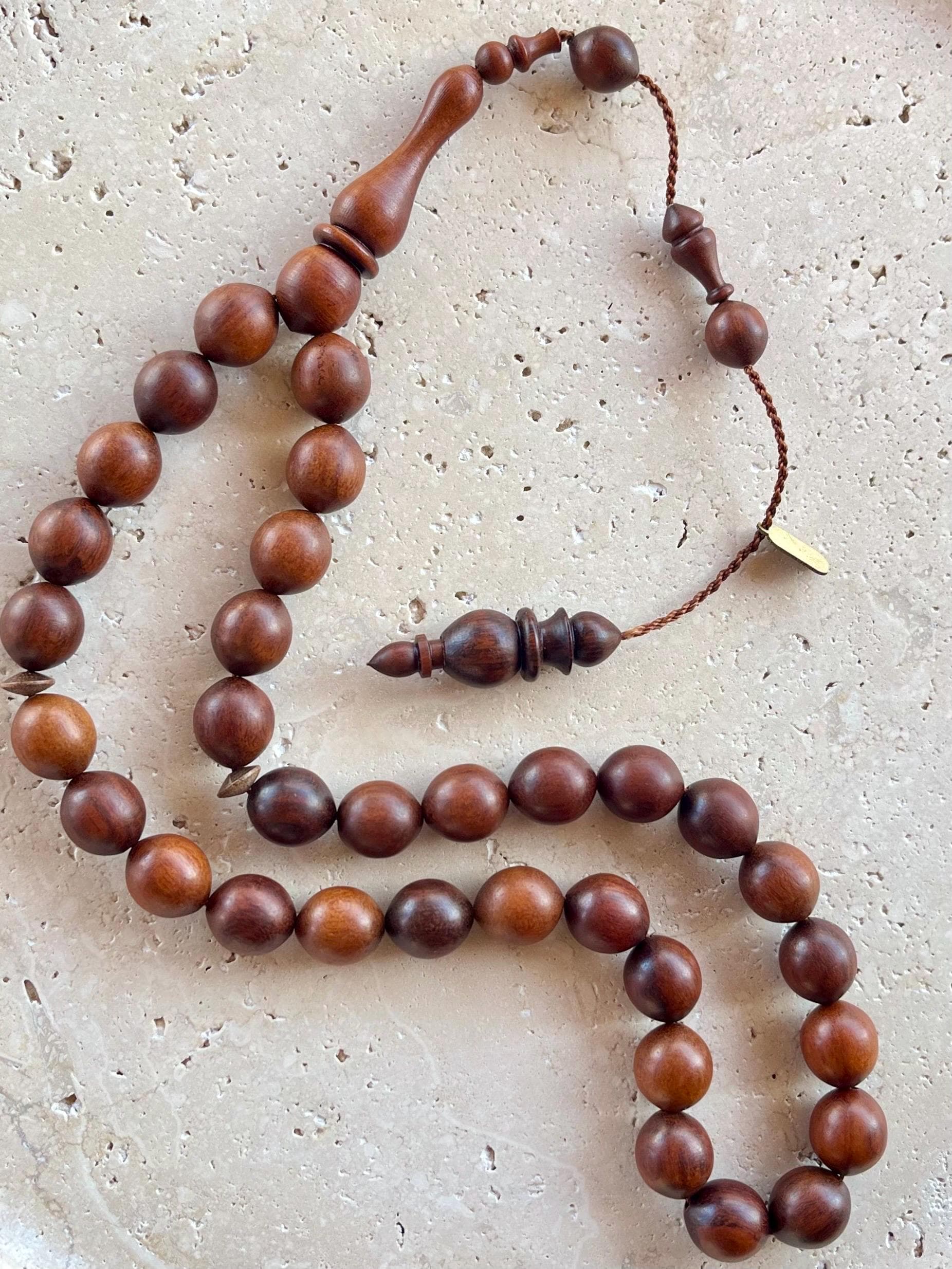 Snakewood Tasbih 33 Beads | Handmade Wooden Misbaha | 10mm Natural Prayer Beads | Islamic Gift - image 4