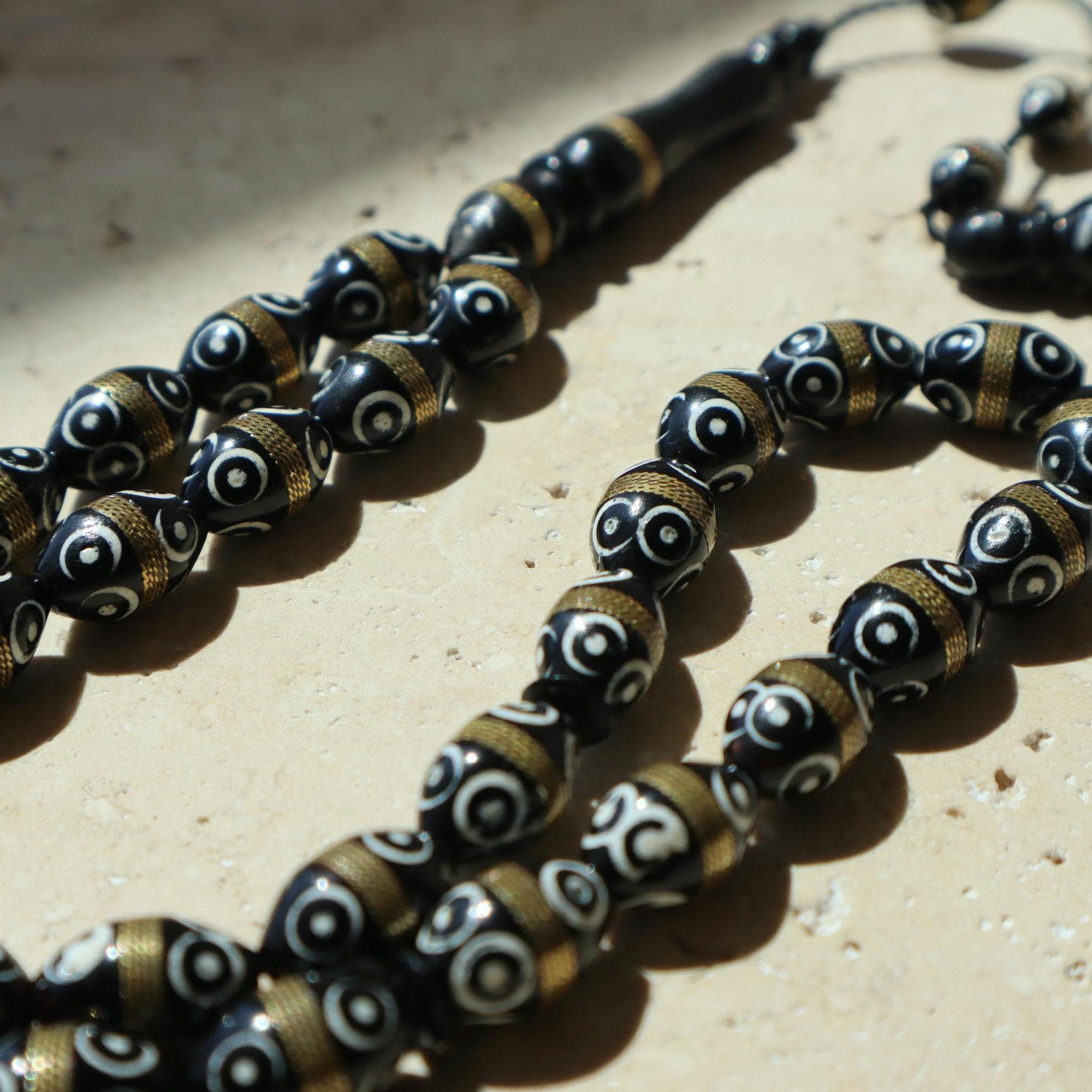 Hand-Carved Kuka Wood Islamic Prayer Beads – 33-Bead Tasbih - image 5