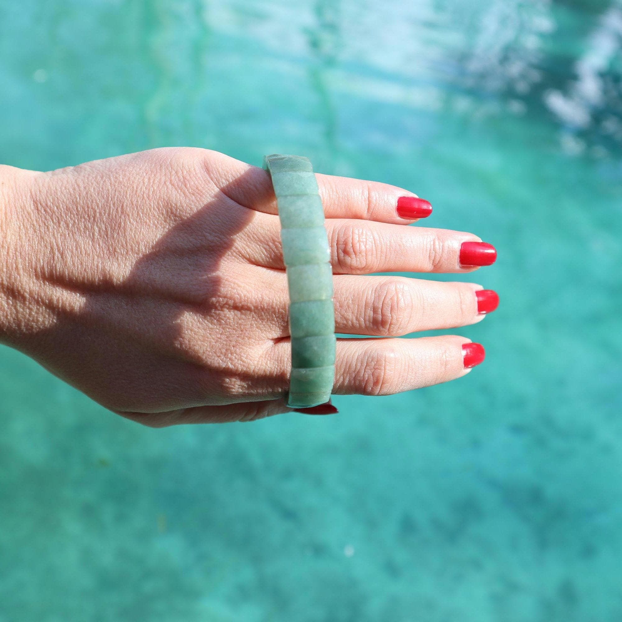 Natural Green Aventurine Bracelet Elegant Gemstone Beaded Jewelry - image 5