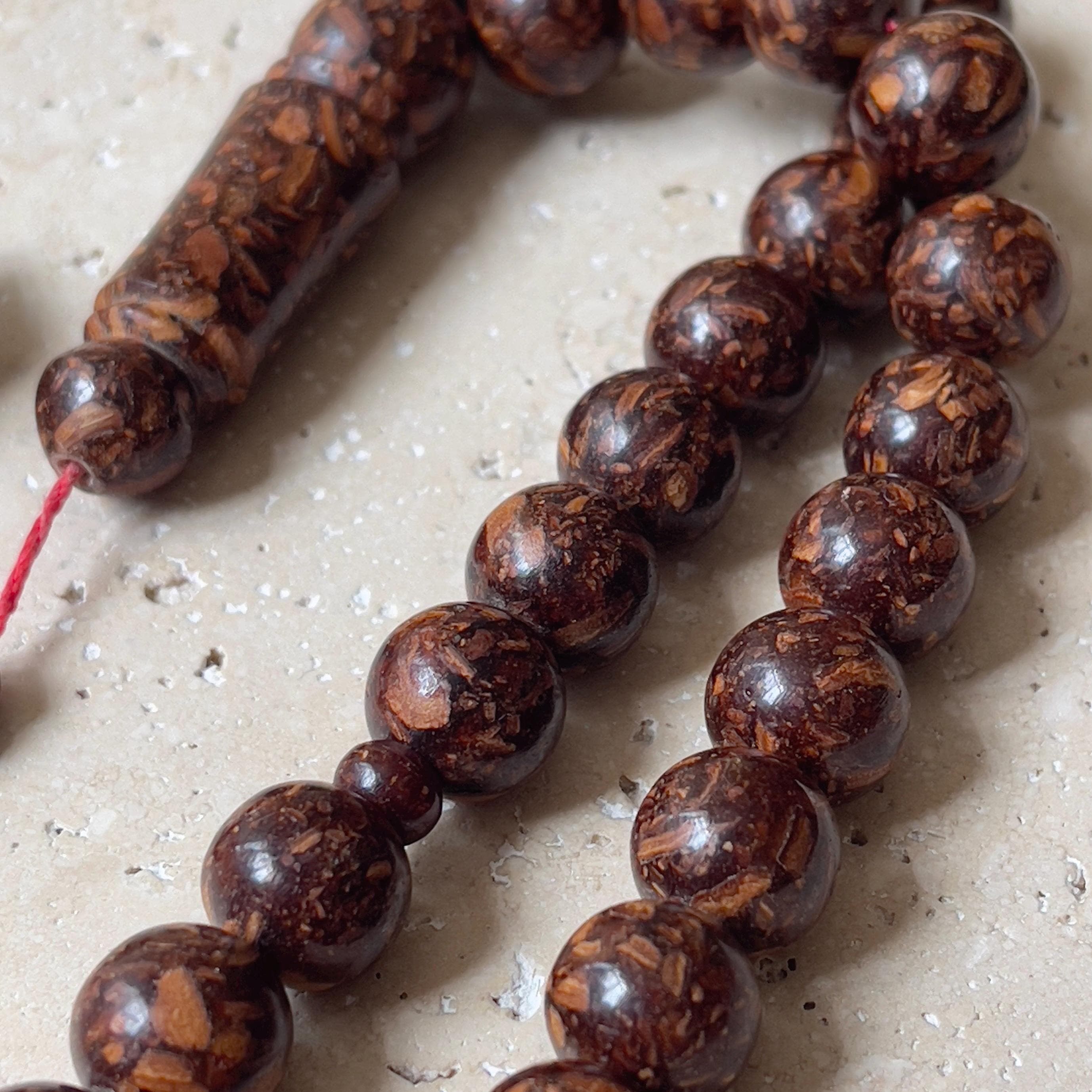 Scented Cinnamon Wood Tasbih | Islamic Prayer Beads | 33 Bead | 11 mm