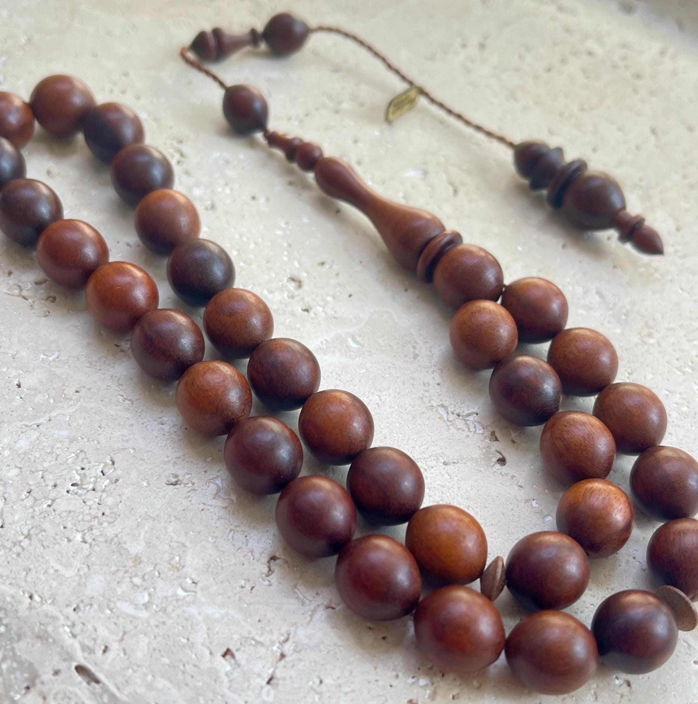 Snakewood Tasbih 33 Beads | Handmade Wooden Misbaha | 10mm Natural Prayer Beads | Islamic Gift - image 3