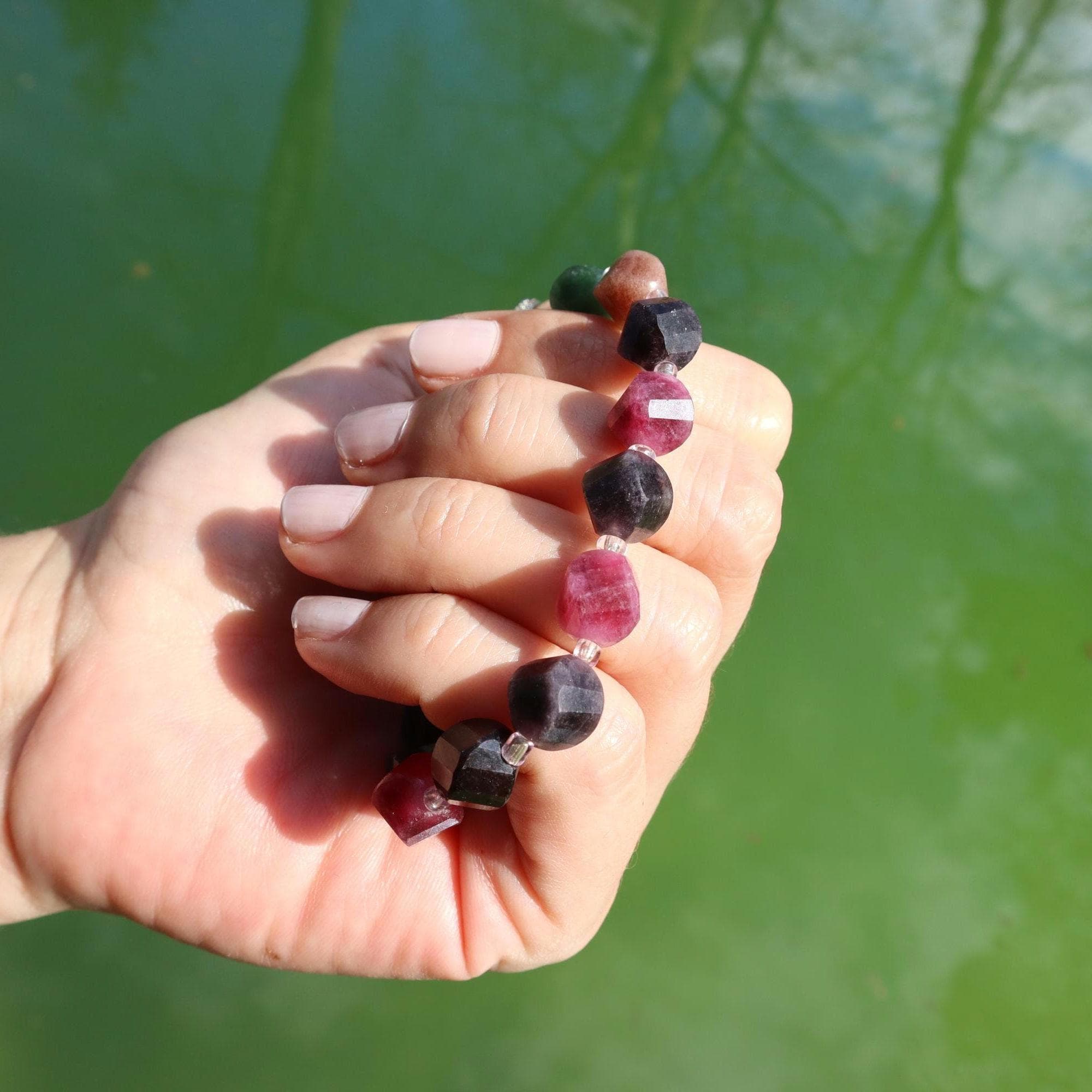 Multicolor Natural Quartz Beaded Bracelet – Minimalist Gemstone Jewelry - image 3