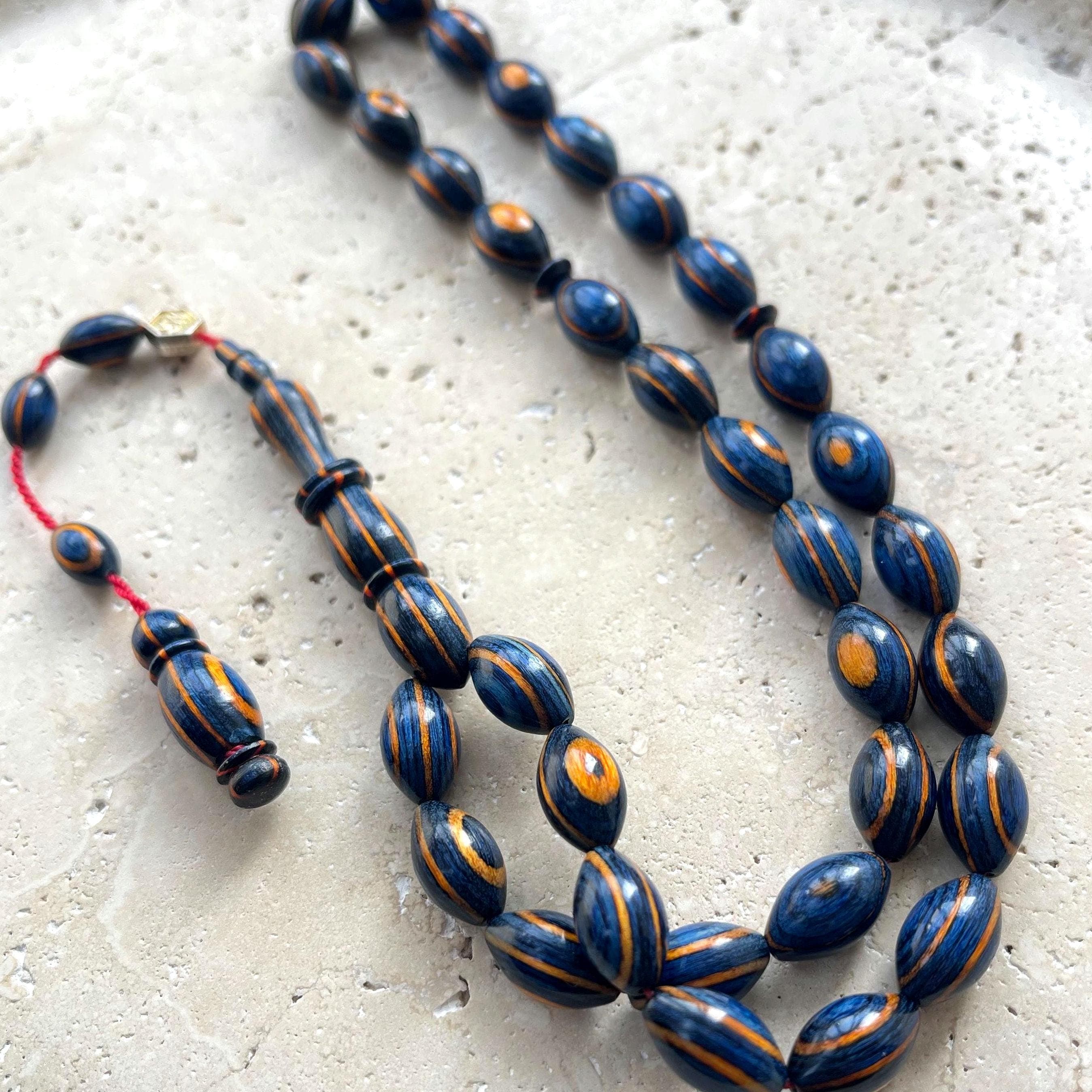 Handcrafted Camphor Wood Tasbih: Islamic Prayer Beads with Red Accents - image 5