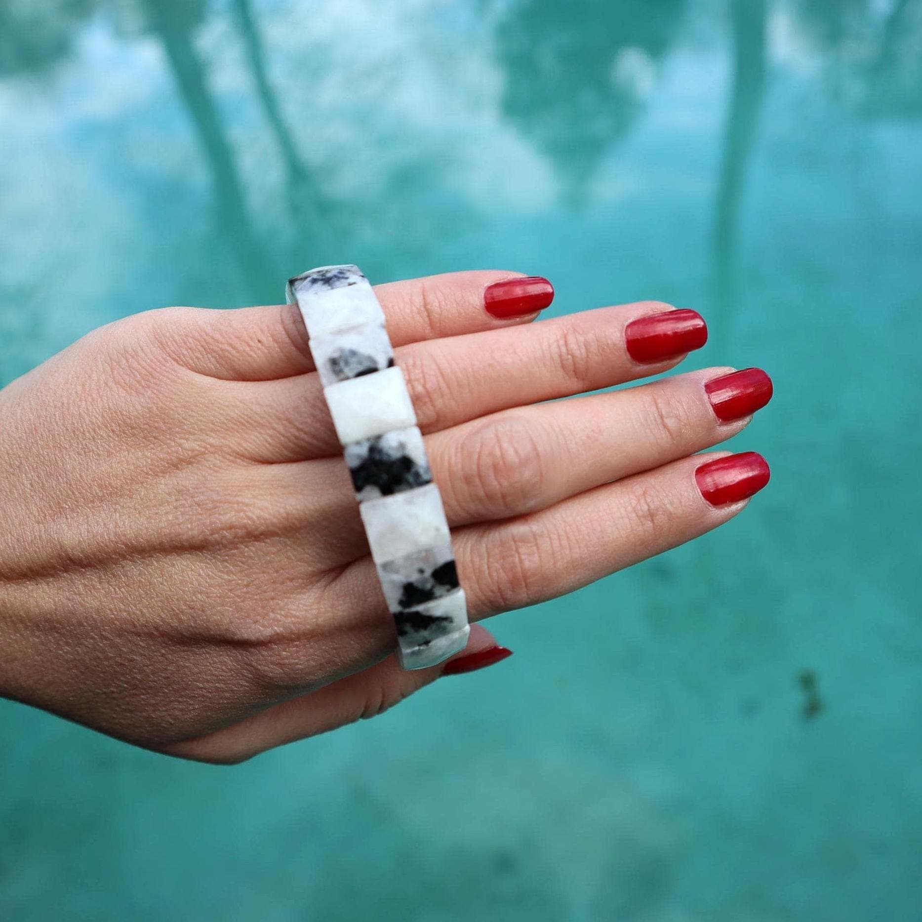 Moonstone Bracelet – Natural Gemstone Bead Bracelet, Elegant Crystal Jewelry - image 4