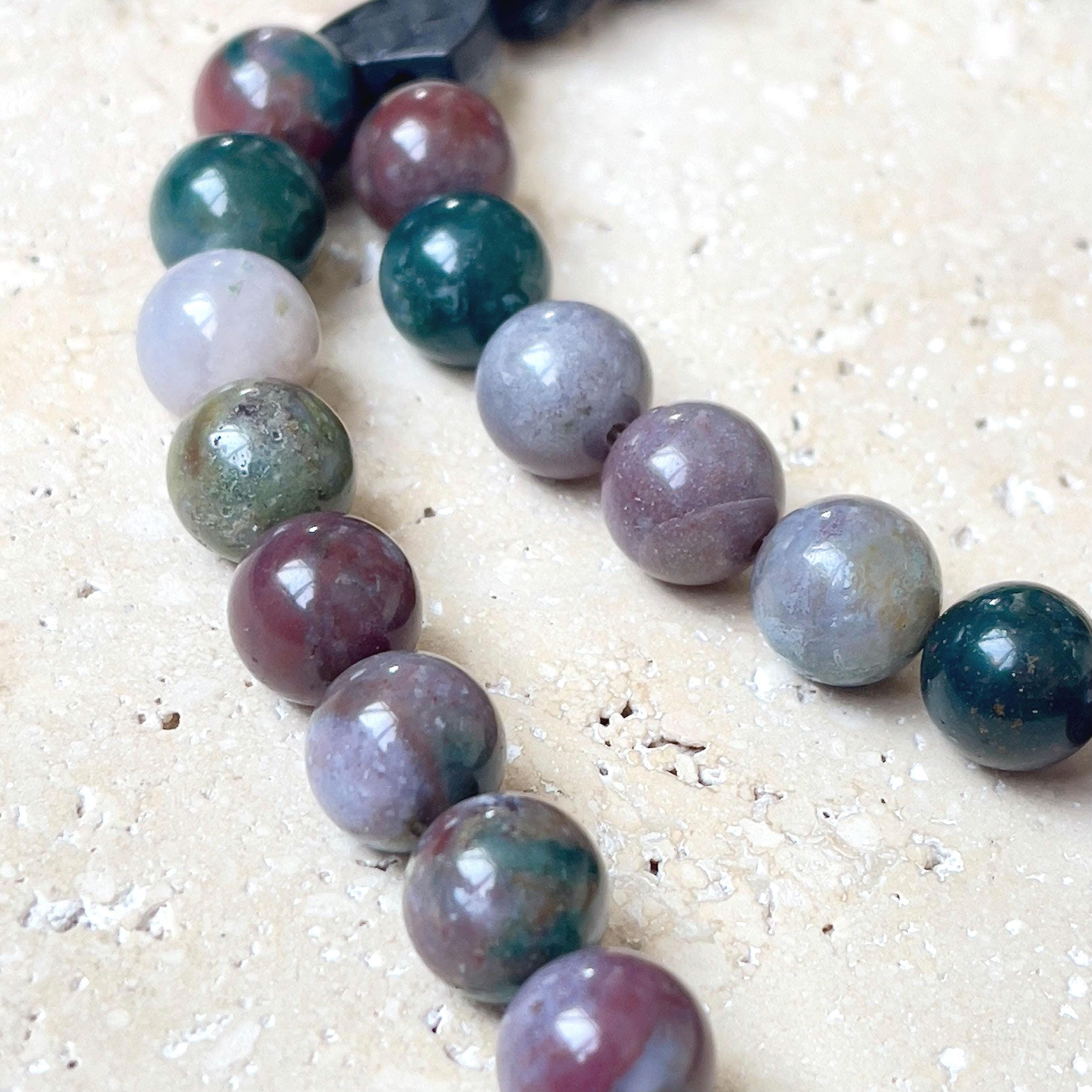 Indian Agate Islamic Prayer Beads 33 | Gemstone Tasbih | Misbaha - image 3