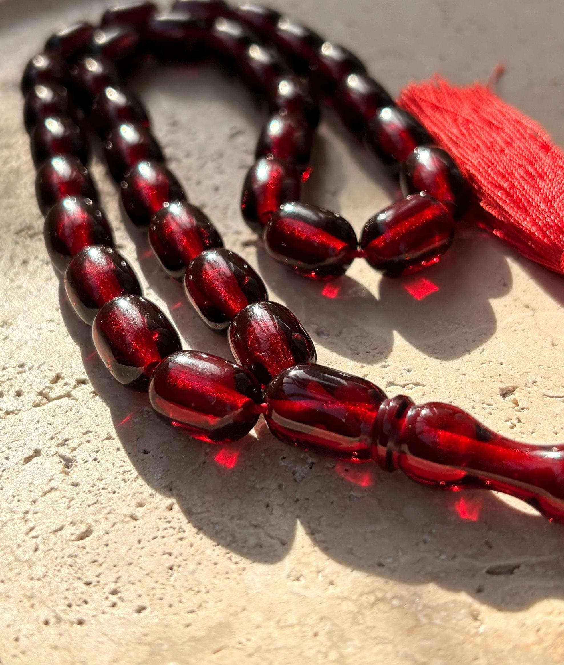 Faturan Islamic Prayer Beads | Handmade 33 Bead Tasbih | Misbaha | Muslim Gift - image 4
