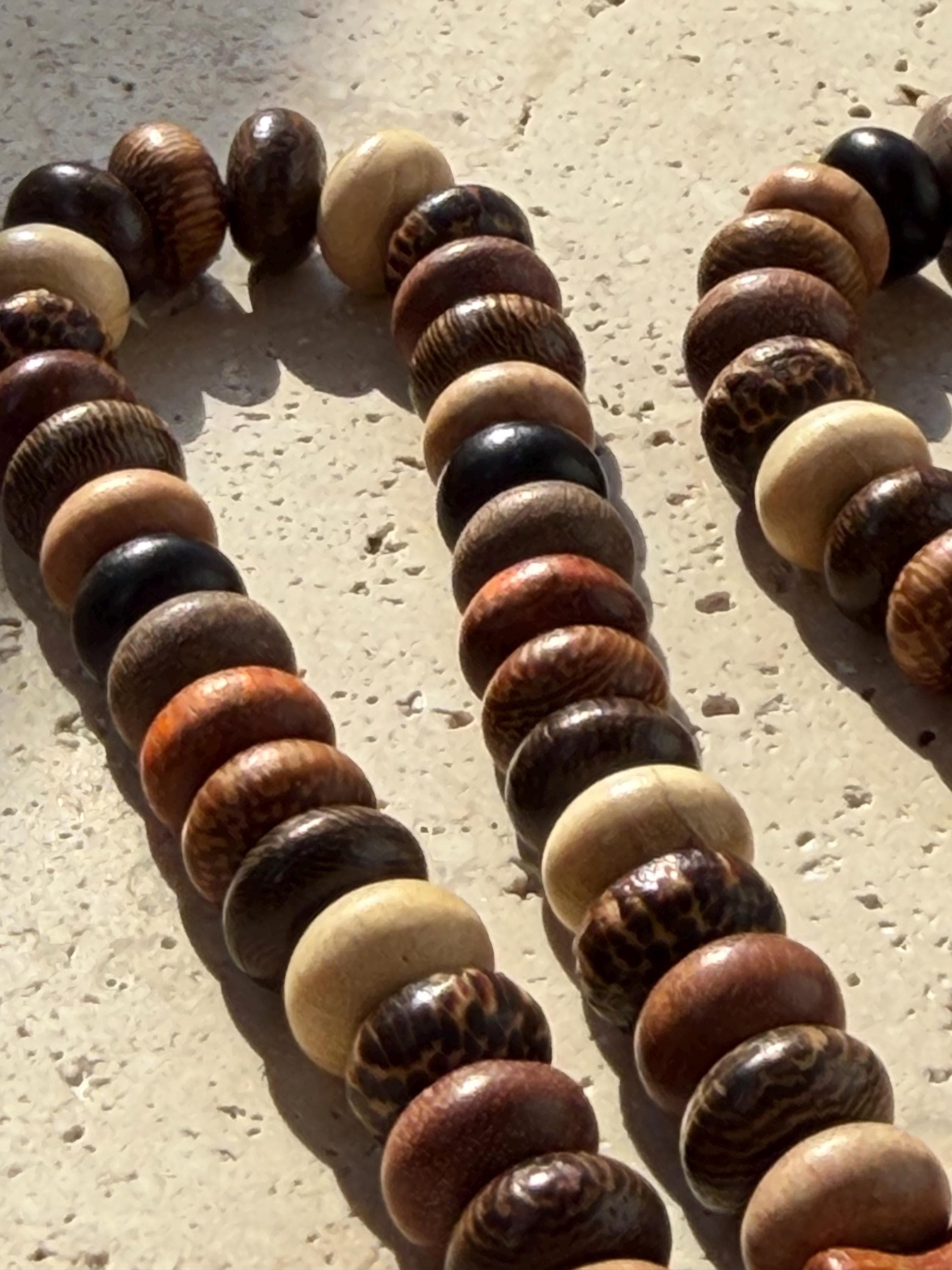 Handmade 99 Bead Mixed Wood Tasbih – Islamic Prayer Beads Rosary - image 3