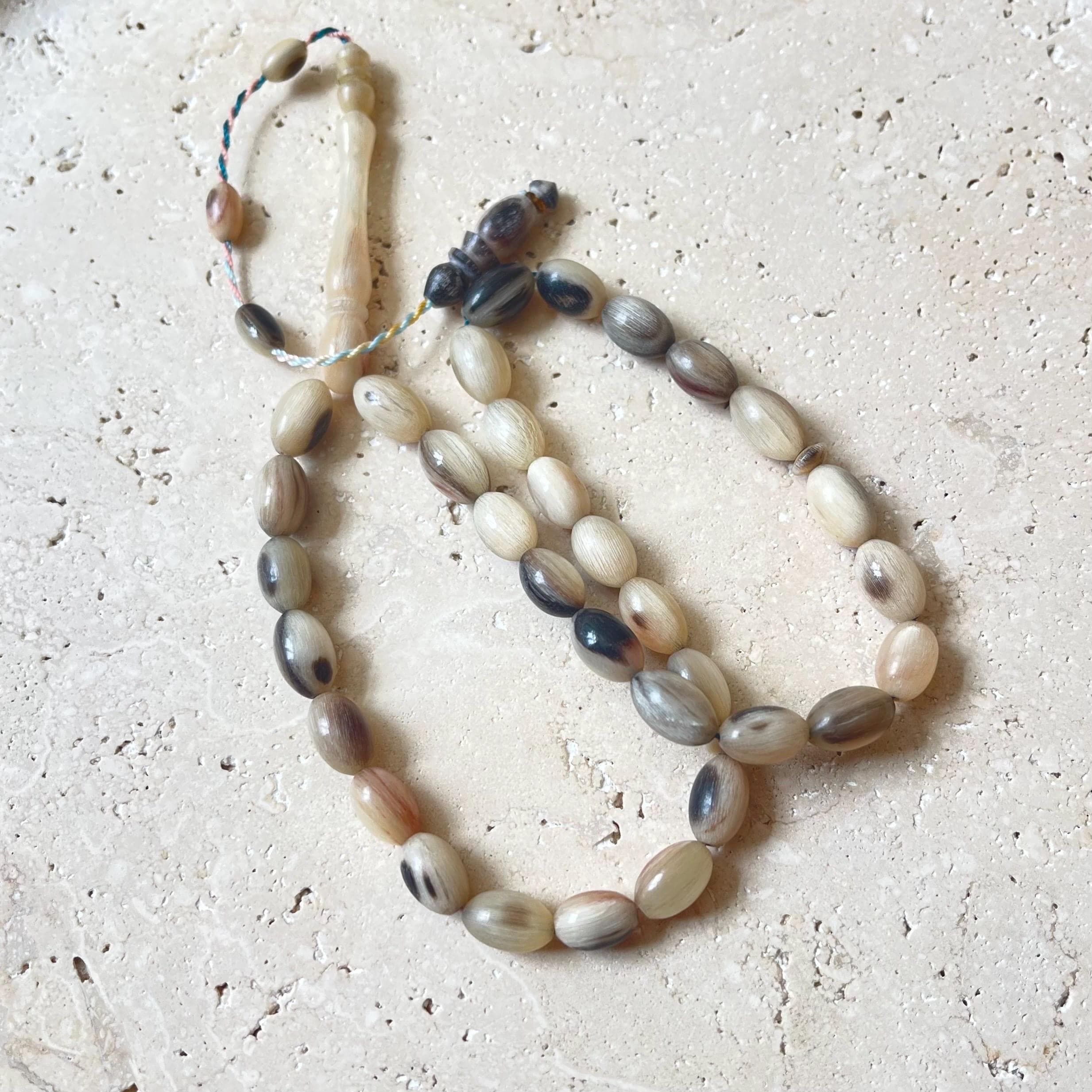 Handcrafted Ram Horn Islamic Prayer Beads | 33-Bead Tasbih, Eid Gift - image 5