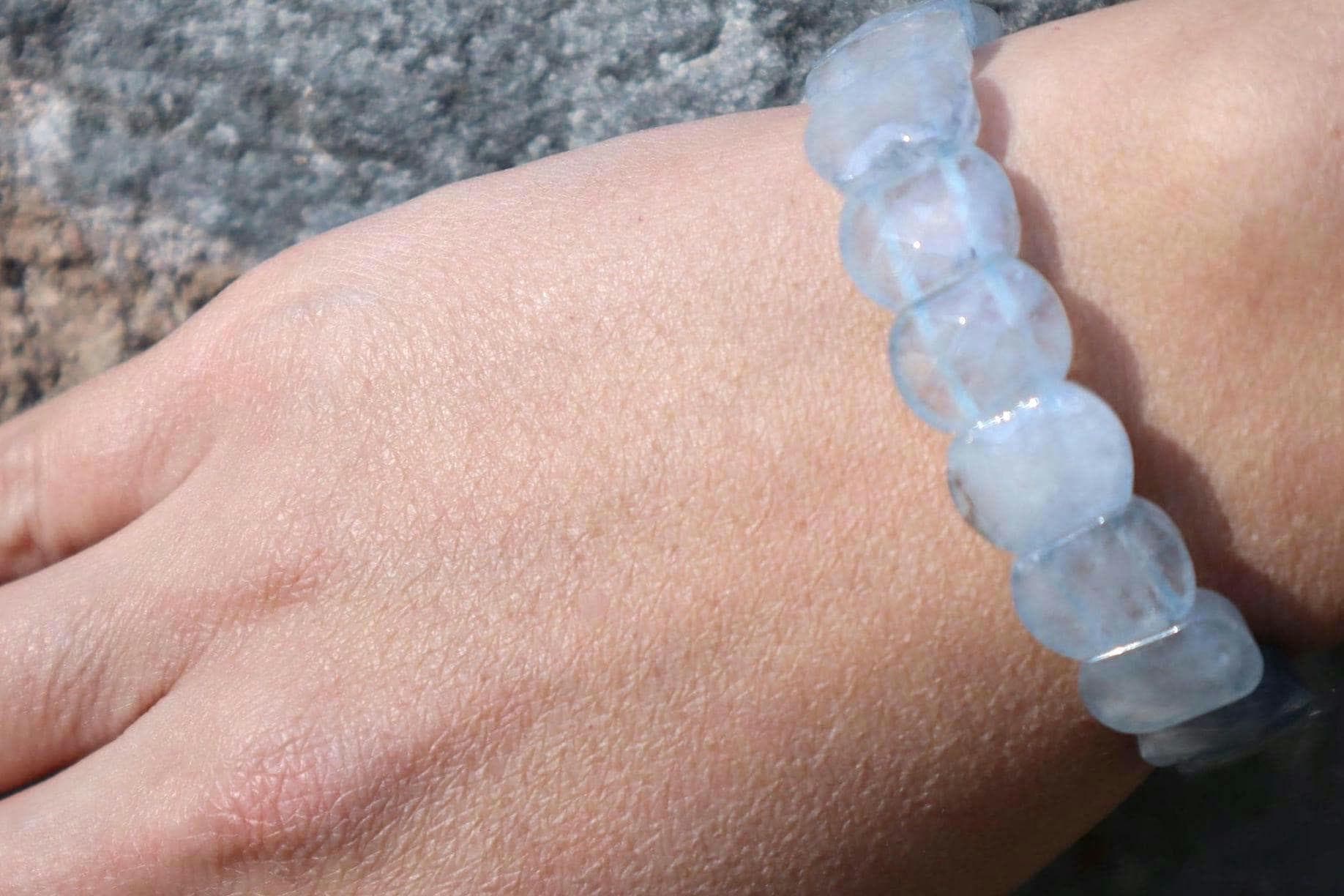 Blue Agate Bracelet | Natural Stone, Energy, Handmade Jewelry - image 4