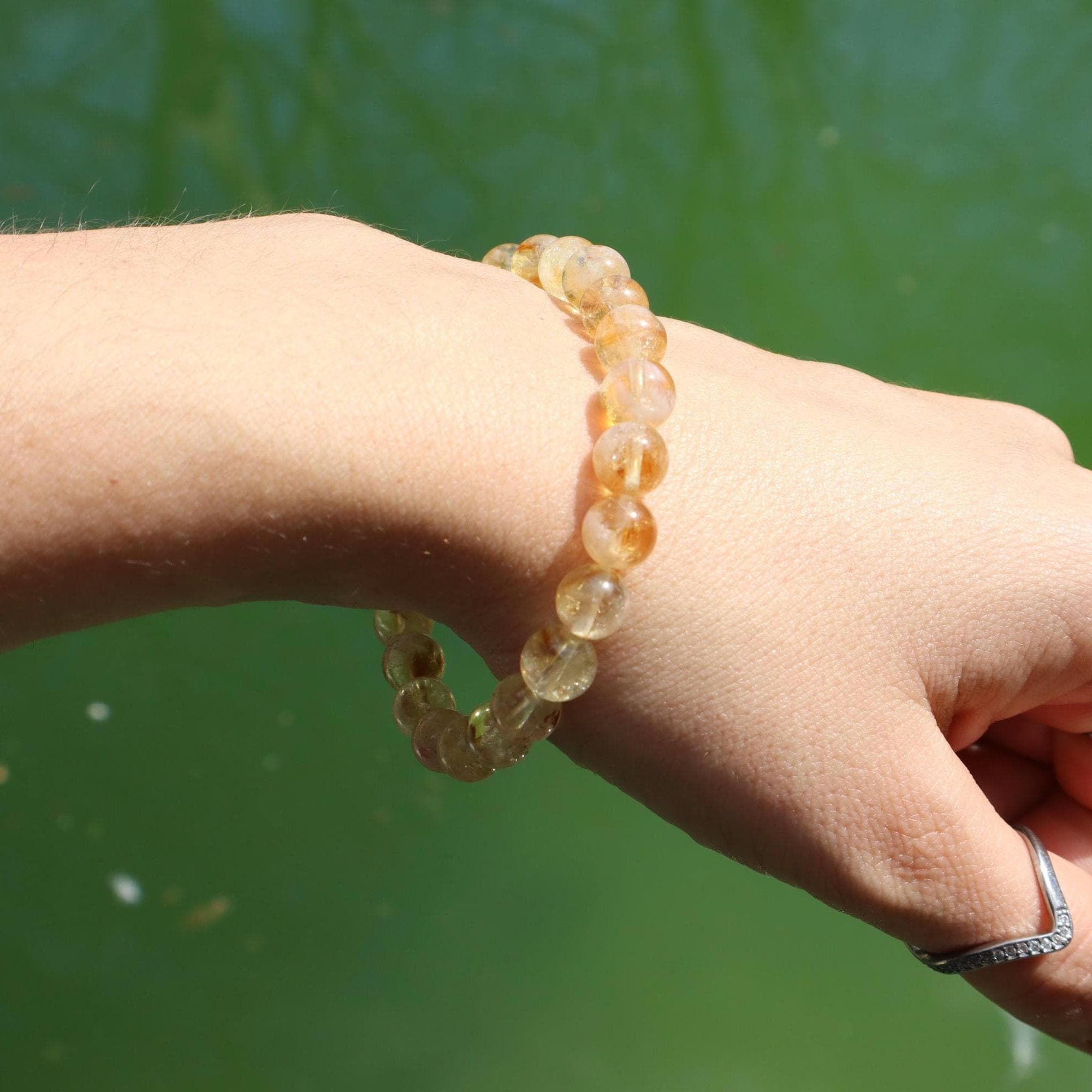 Natural Citrine Beaded Bracelet – Minimal Yellow Gemstone Jewelry - image 3