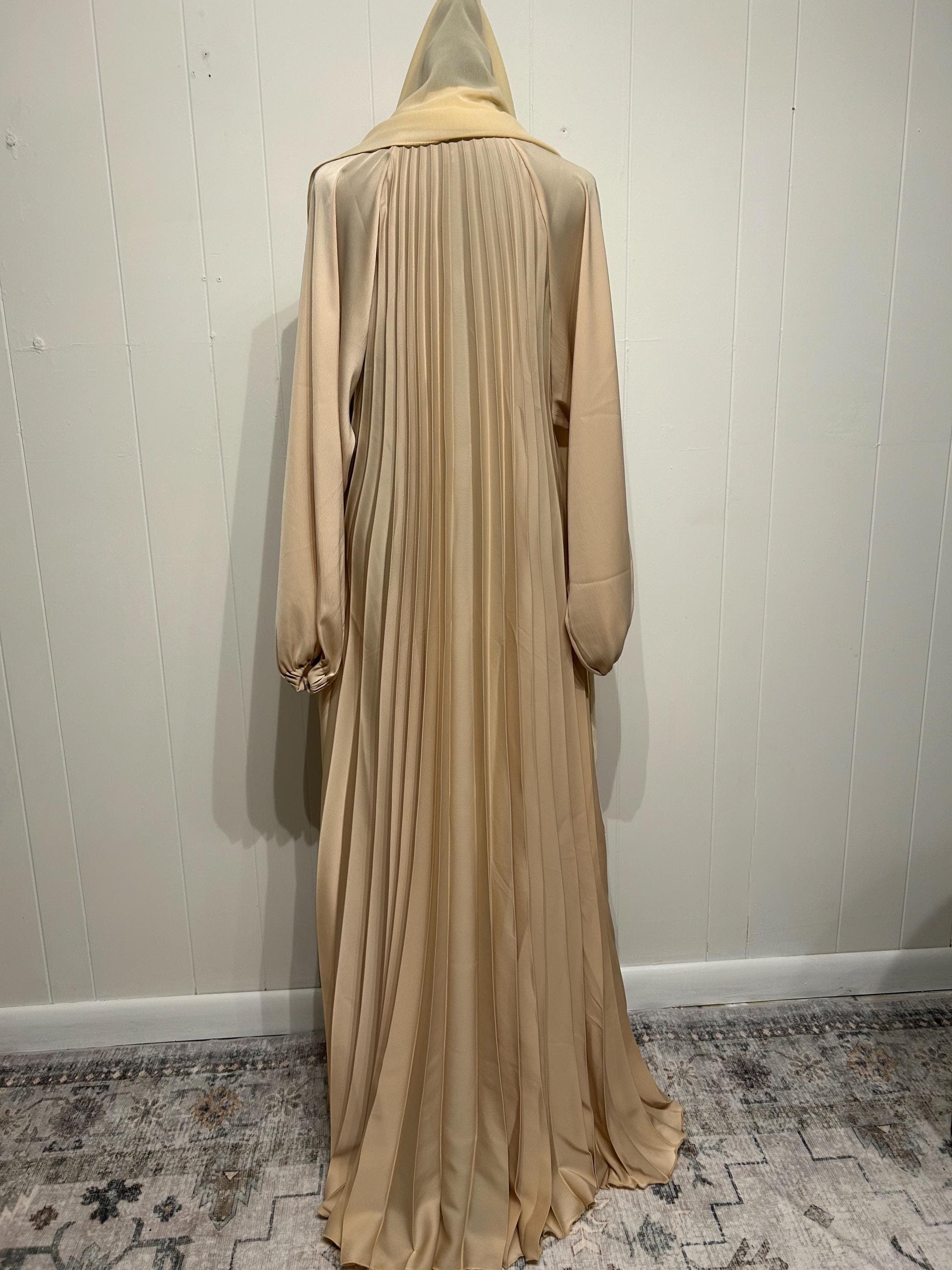Liana 3-Piece Abaya Beige