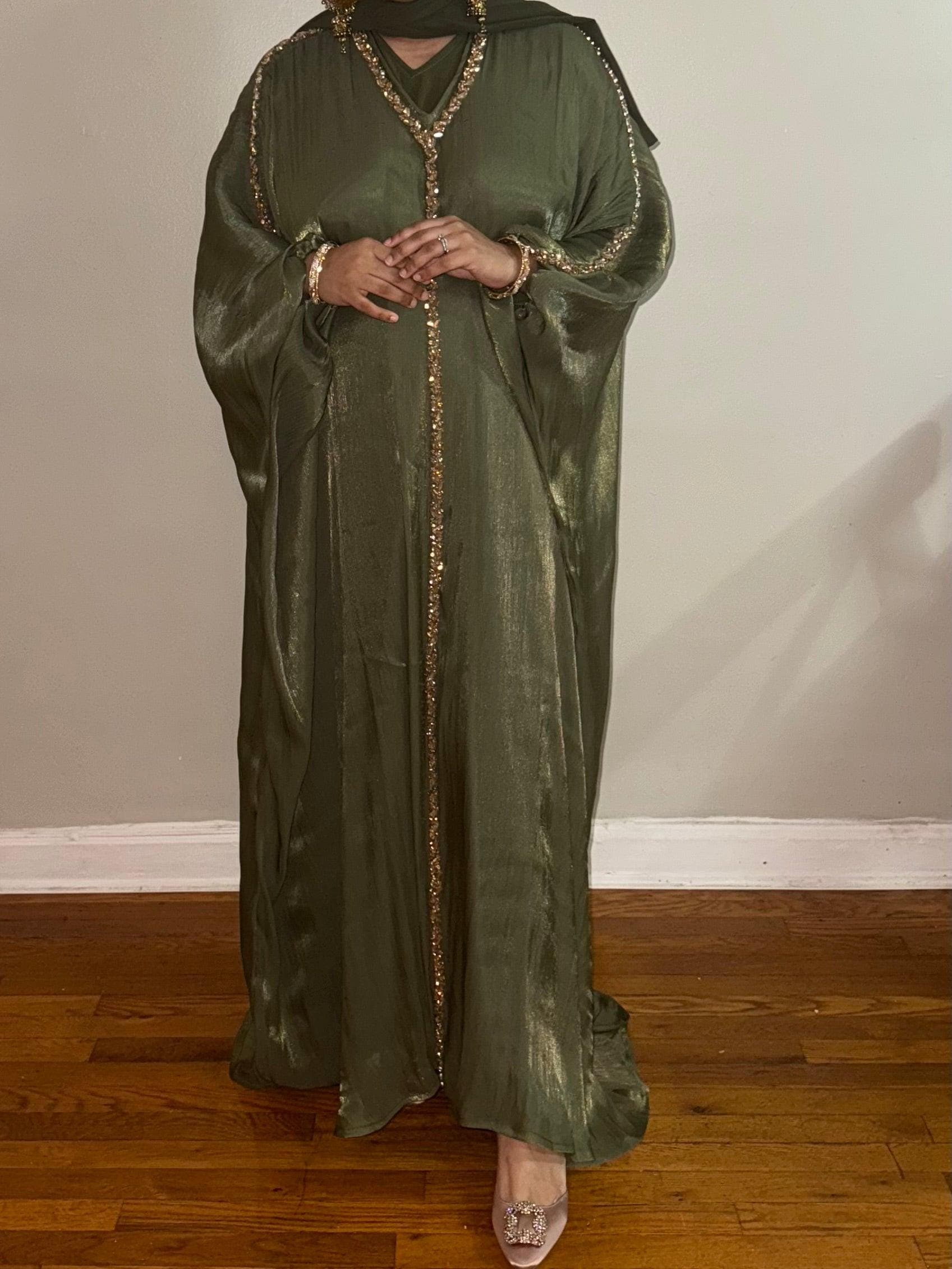 Aaliyah Abaya - Khaki Green