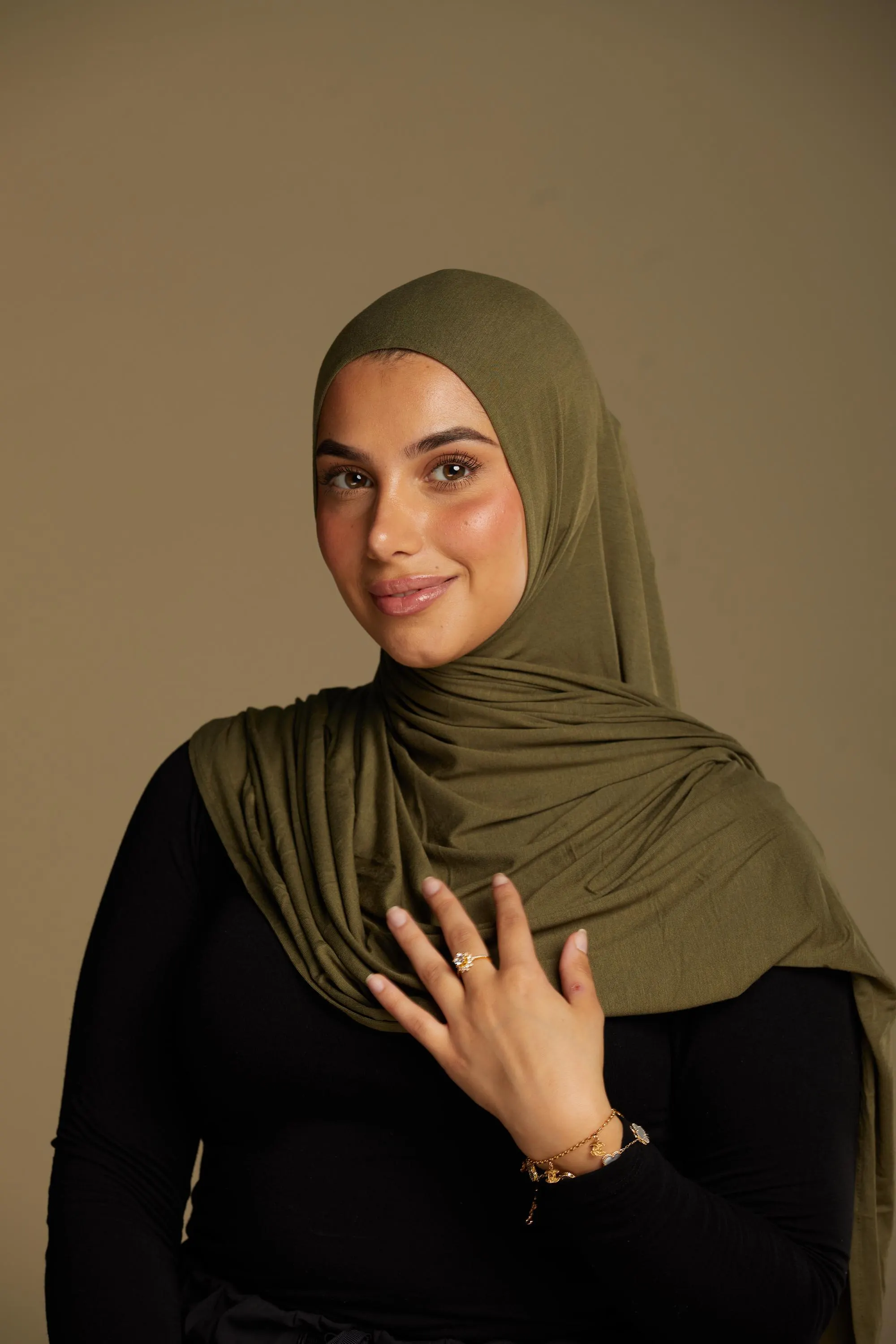 Premium Jersey Scarf - Olive Green