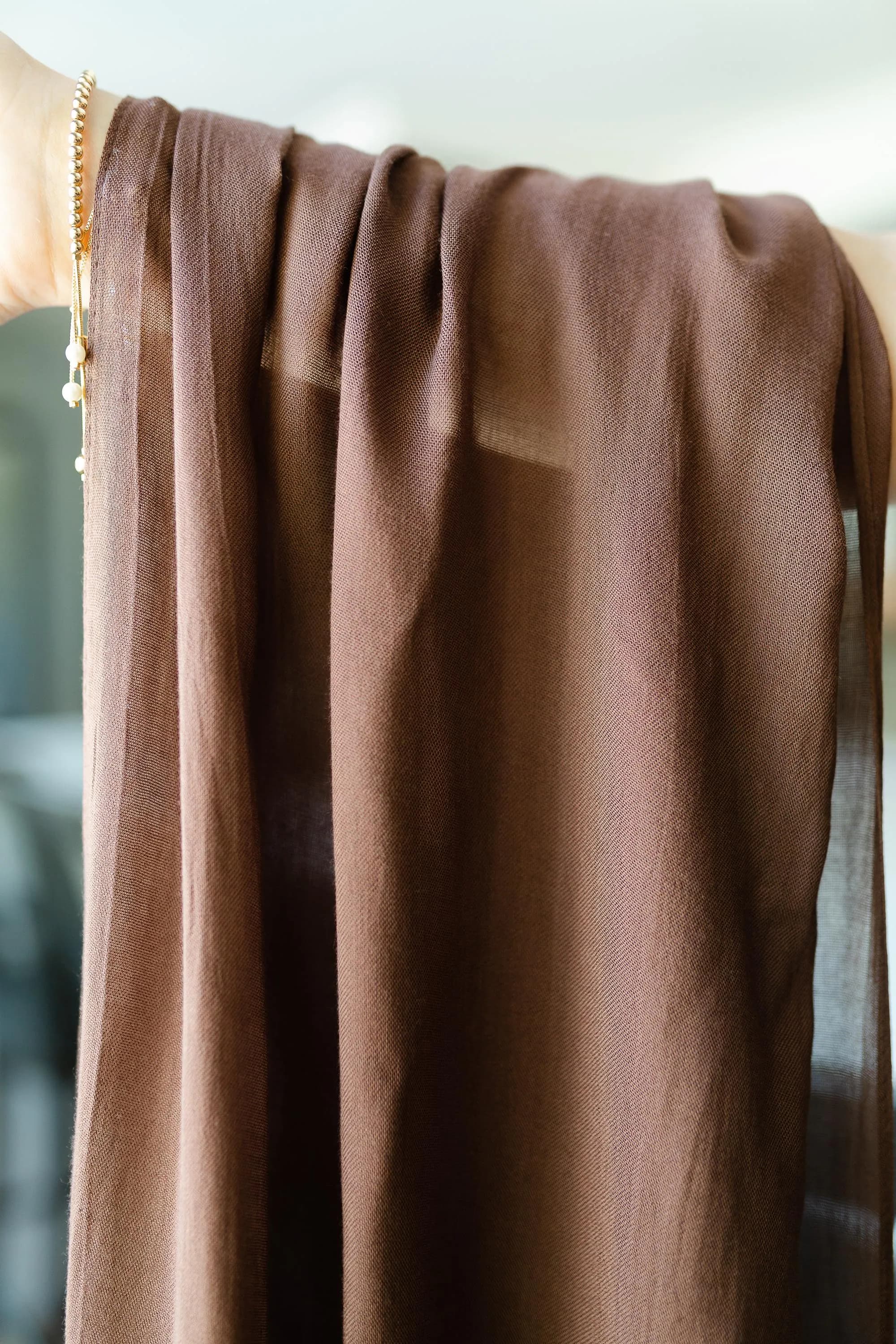 Air Essentials Modal Wrap | Cocoa Hijab Scarf | Lightweight Everyday Head Wrap - image 4