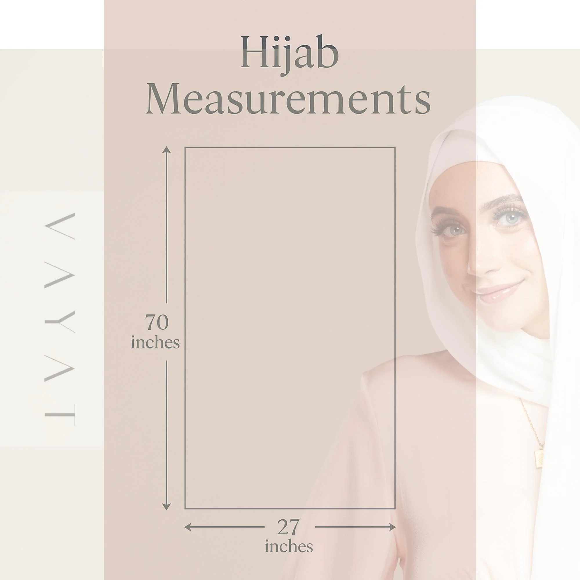 Cream Chiffon Hijab: Lightweight, Non-Slip Modest Scarf Fall Accessory - image 4