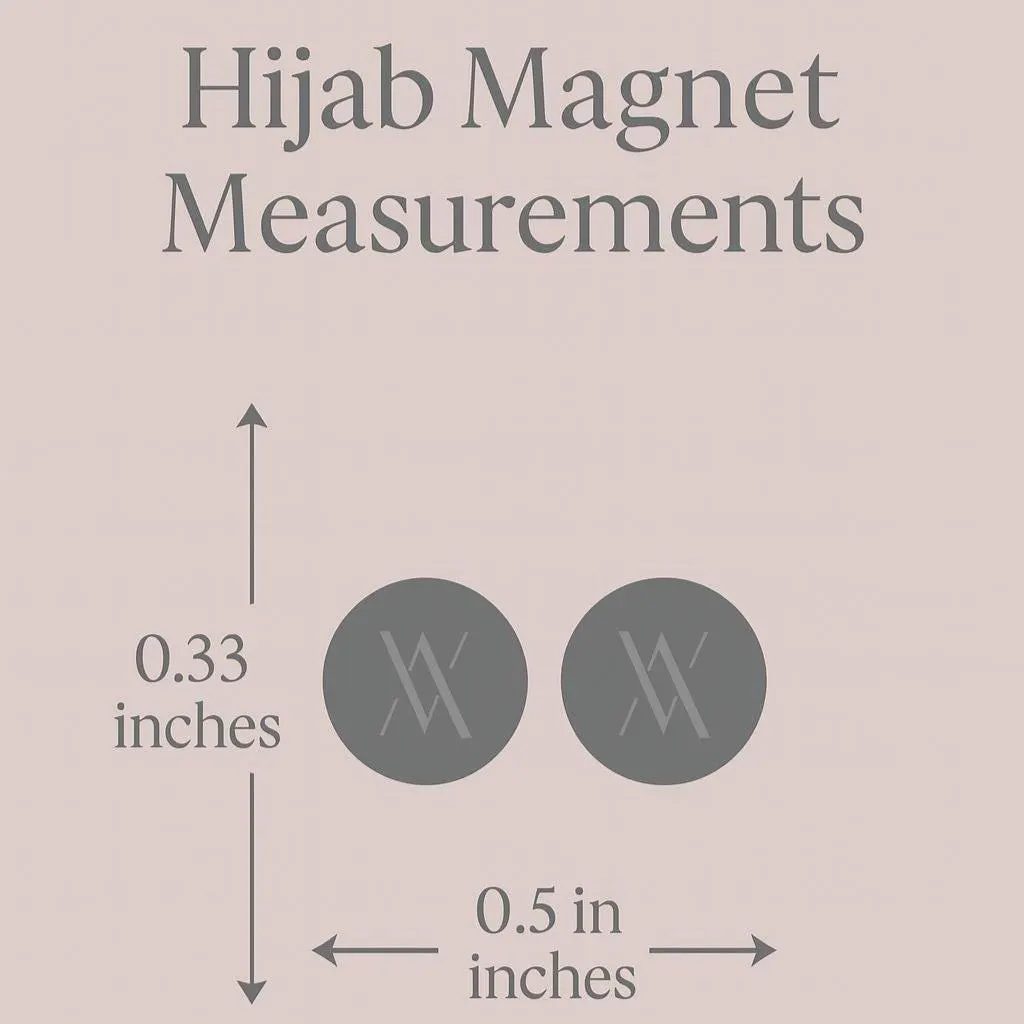 No-Snag Hijab Magnets: Strong Matte Finish - Dune Beige, 2 Pairs - image 2