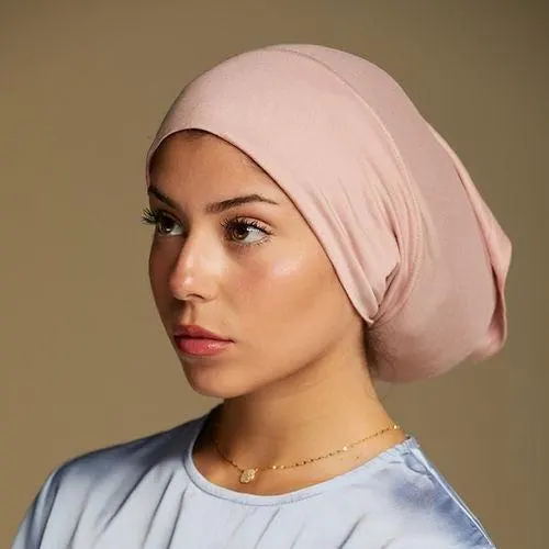 Hijab Undercap Tube – Premium Blush Jersey Inner Cap | Stretch Cotton Undercap for Scarves & Modest Wear Essentials