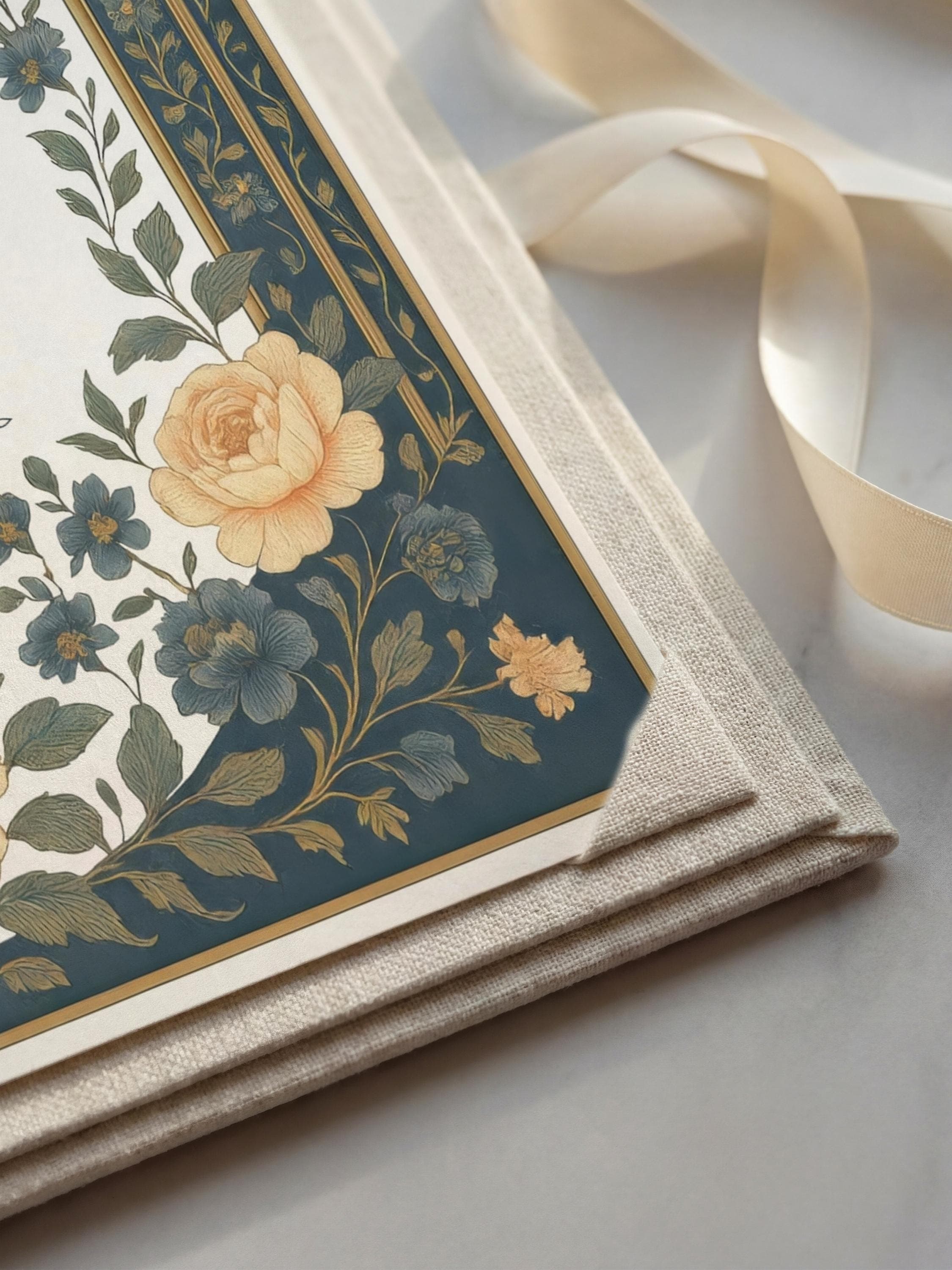 Editable Vintage Floral Muslim Nikkah Certificate | Canva Printable Wedding Contract with Elegant Islamic Arch Design (A3–A4) - image 3
