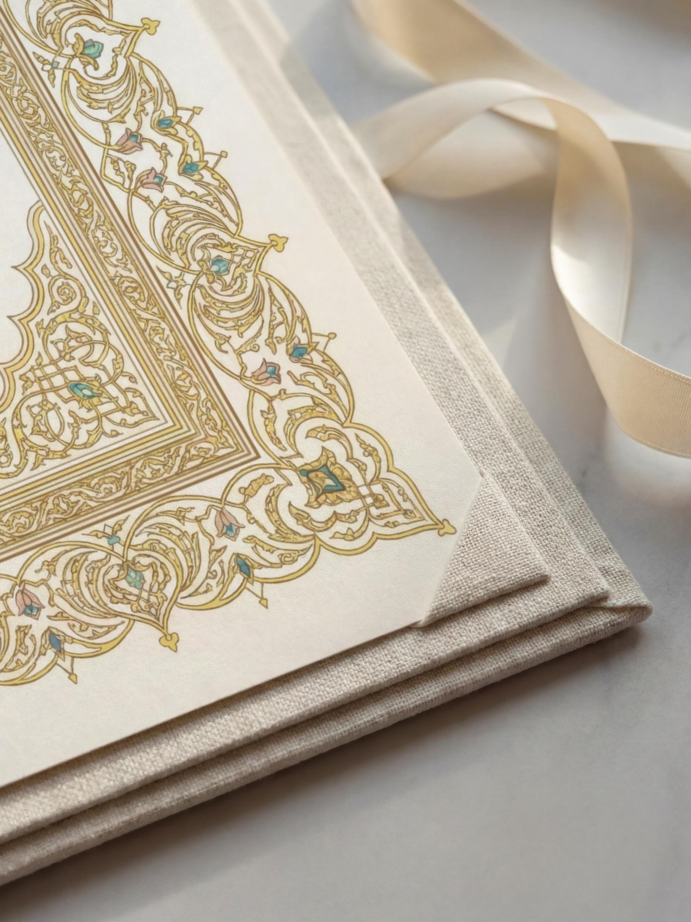 Editable Islamic Nikkah Certificate: Gold Ornate Muslim Wedding Contract, Canva Template A3 & A4 - image 3
