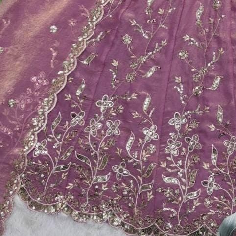 Sequin Embroidery Anarkali Suit, Indian Wedding Party Outfit - image 5