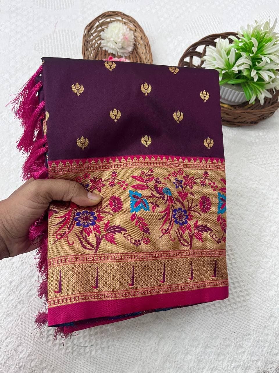 Women's Soft Silk Paithani Saree New