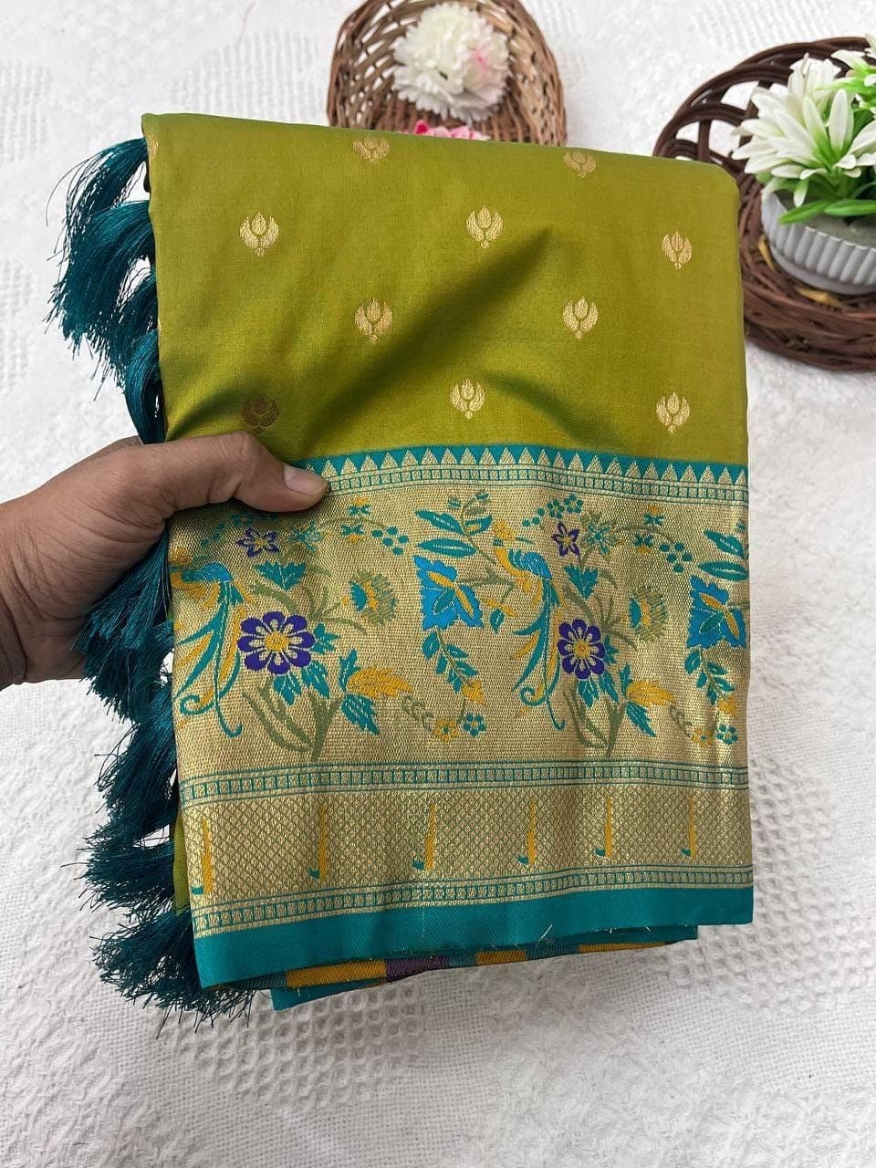 Women's Soft Silk Paithani Saree New - image 3