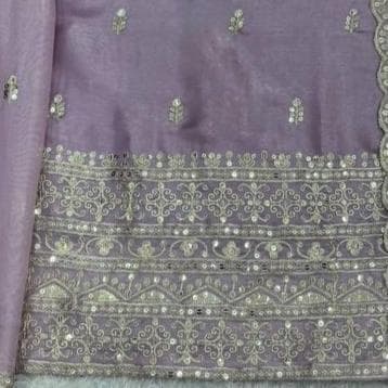 Embroidered Silk Palazzo Suit: Indian Pakistani Wedding Party Outfit Women - image 4