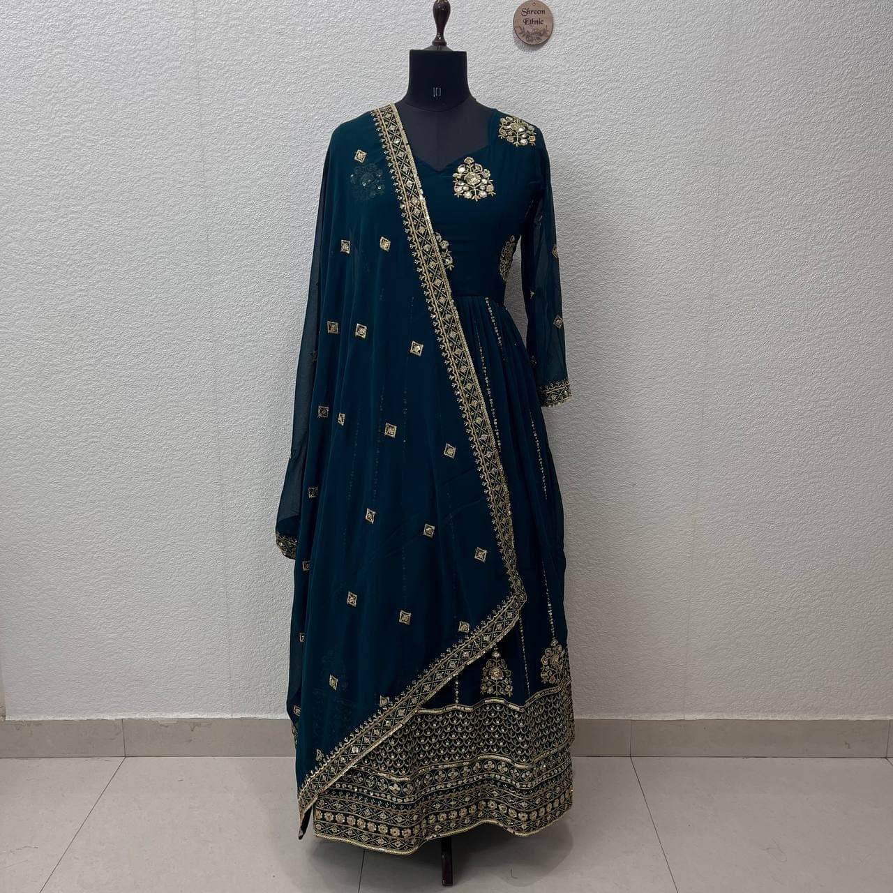 Stylish Ready To Wear Anarkali Dress For Women Designer Sequence Embroidered Gown Punjabi Suit Fancy Pakistani Bridesmaid Outfit Wedding Set - image 4