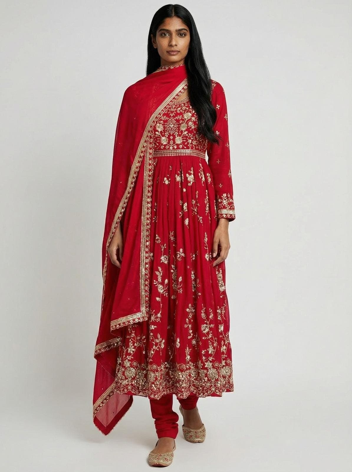 Anarkali Beautiful Georgette Ready to Wear Gown with Embroidery Work,Wedding Gown for Women,Anarkali Indian Gown, Indian women ethnic outfit