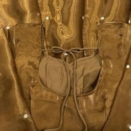 Brown Silk Anarkali Suit with Embroidery and Sequins – Indian Wedding Party Wear - image 4