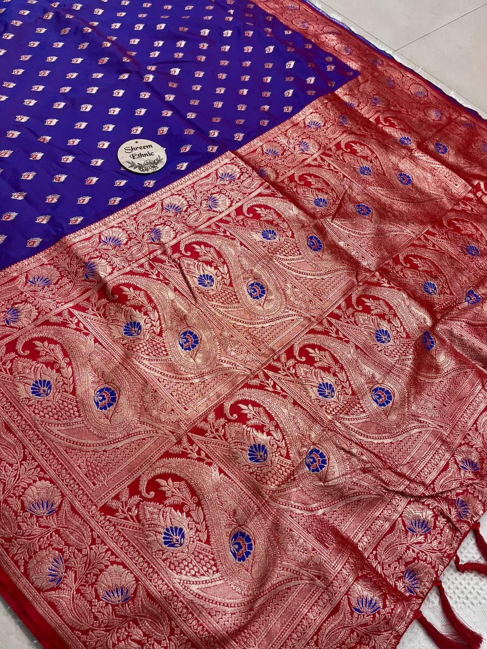 South Indian Purple Silk Saree | Traditional Wedding Wear | Custom Blouse USA - image 4
