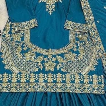 Pakistani Designer Salwar Kameez Readymade Suit Kurta Palazzo With Designer Dupatta 3piece Stitched Fancy Palazzo Suit For Women Long Kurta - image 5