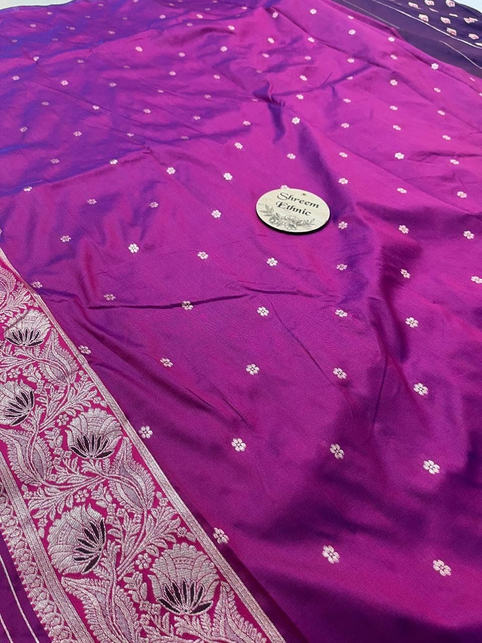 Meenakari Zari Woven Soft Silk Saree with Tassels & Rich Pallu, South Indian Banarasi Bridal Wedding Saree, Fancy Designer Party Wear Sari - image 4